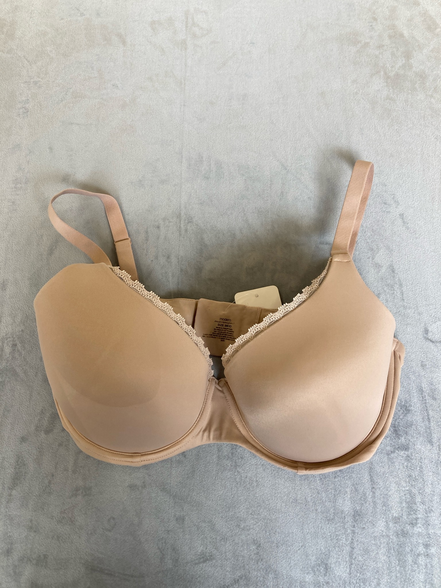 modern movement Nude Nylon-Spandex Bra Size 36DD