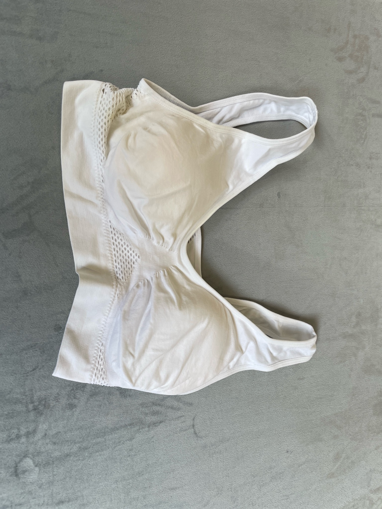 White Stretch Knit Wireless Bra