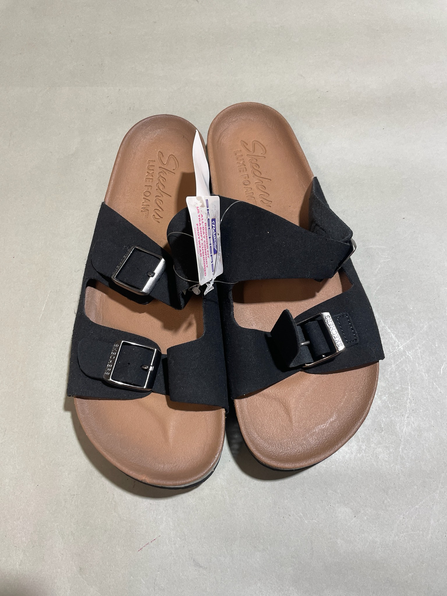 Skechers Black Two-Strap Sandals