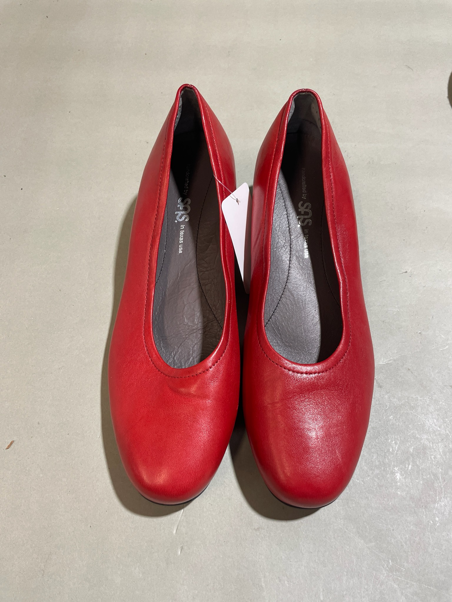 SFS Red Low-Heel Slip-On Pumps