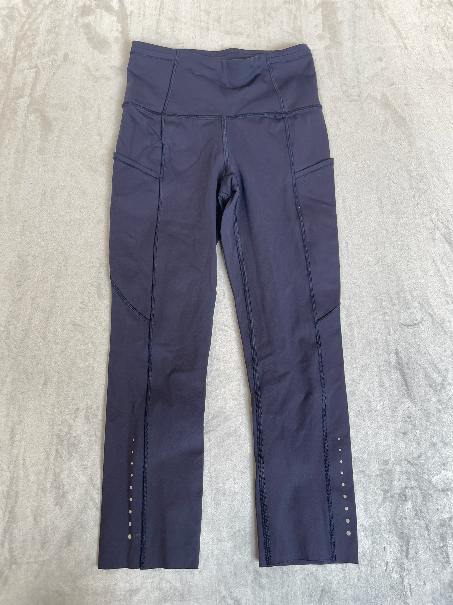 Lululemon Dark Navy Nylon/Elastane Leggings Size Size 2
