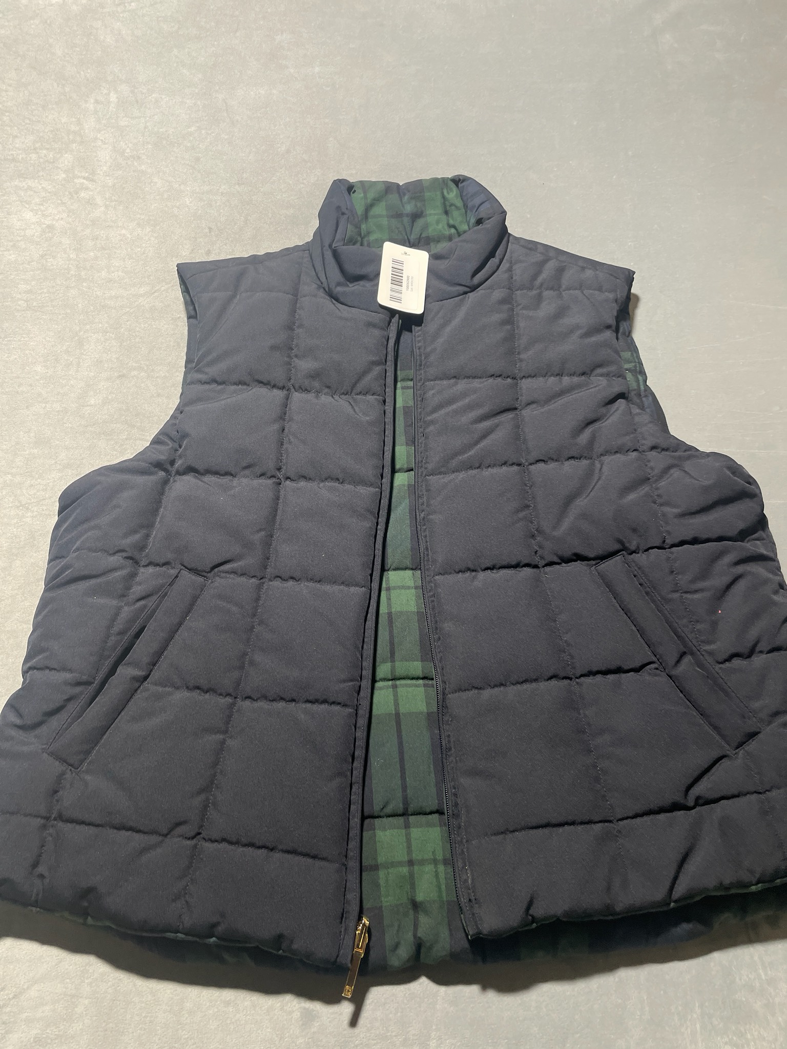 Navy Quilted Puffer Vest