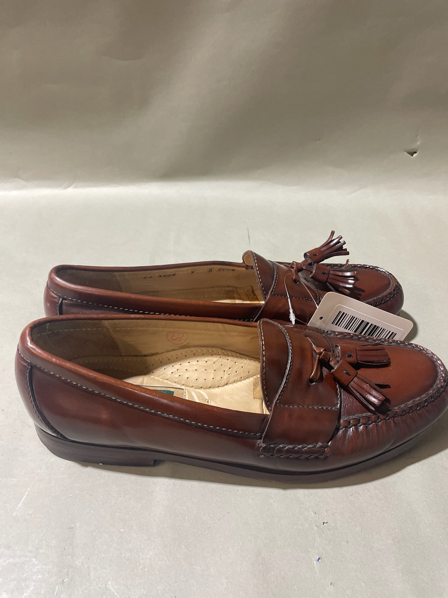 VTG Cole Haan Brown Leather Tassel Loafers size 9
