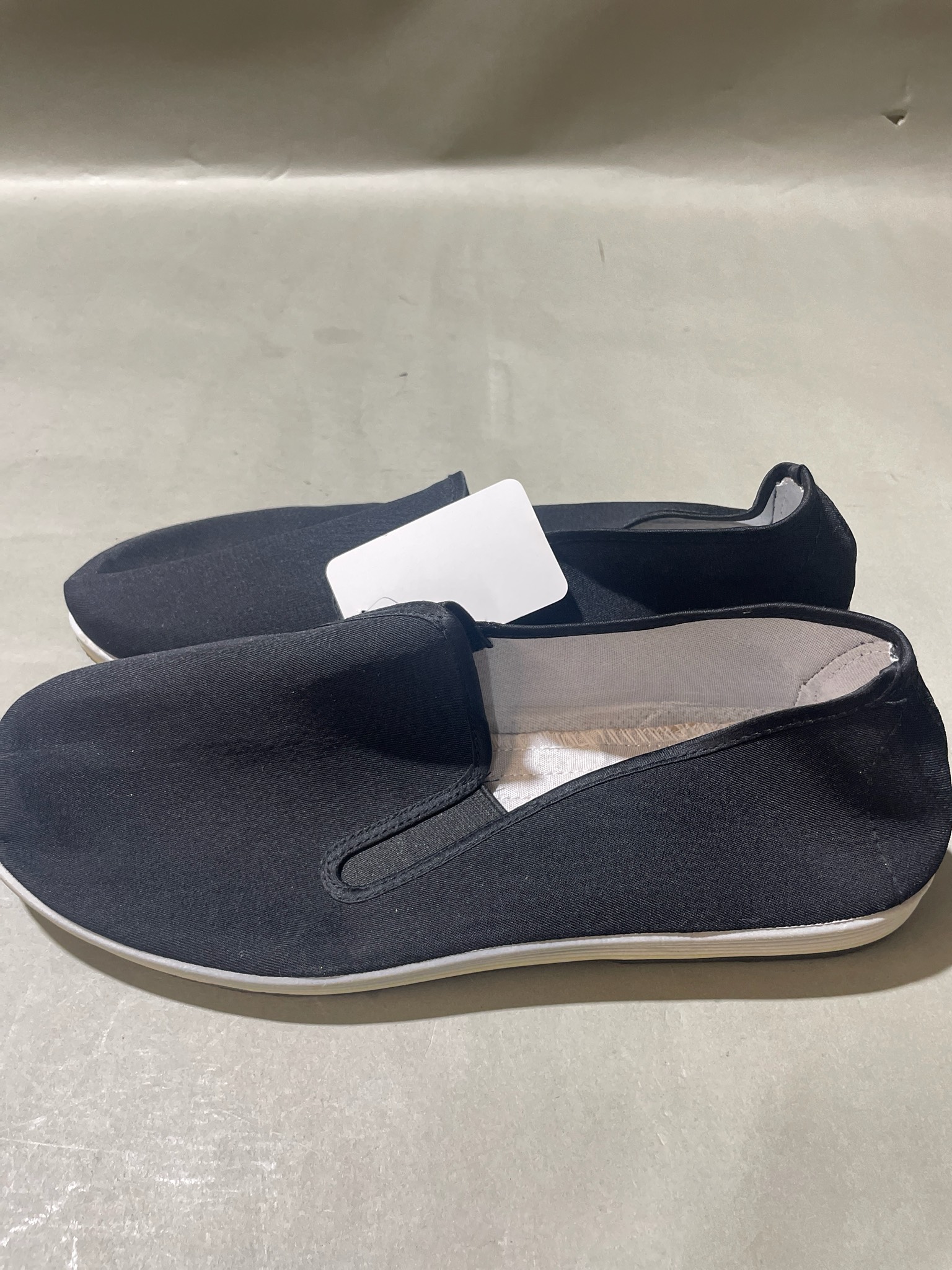 Black Canvas Slip-On Shoes