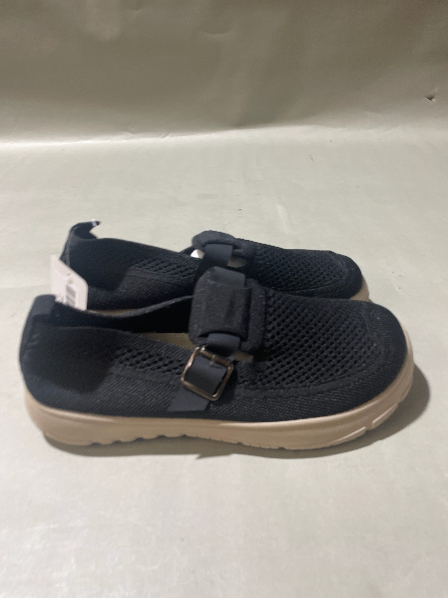 Black Knit Slip-On Sneakers
