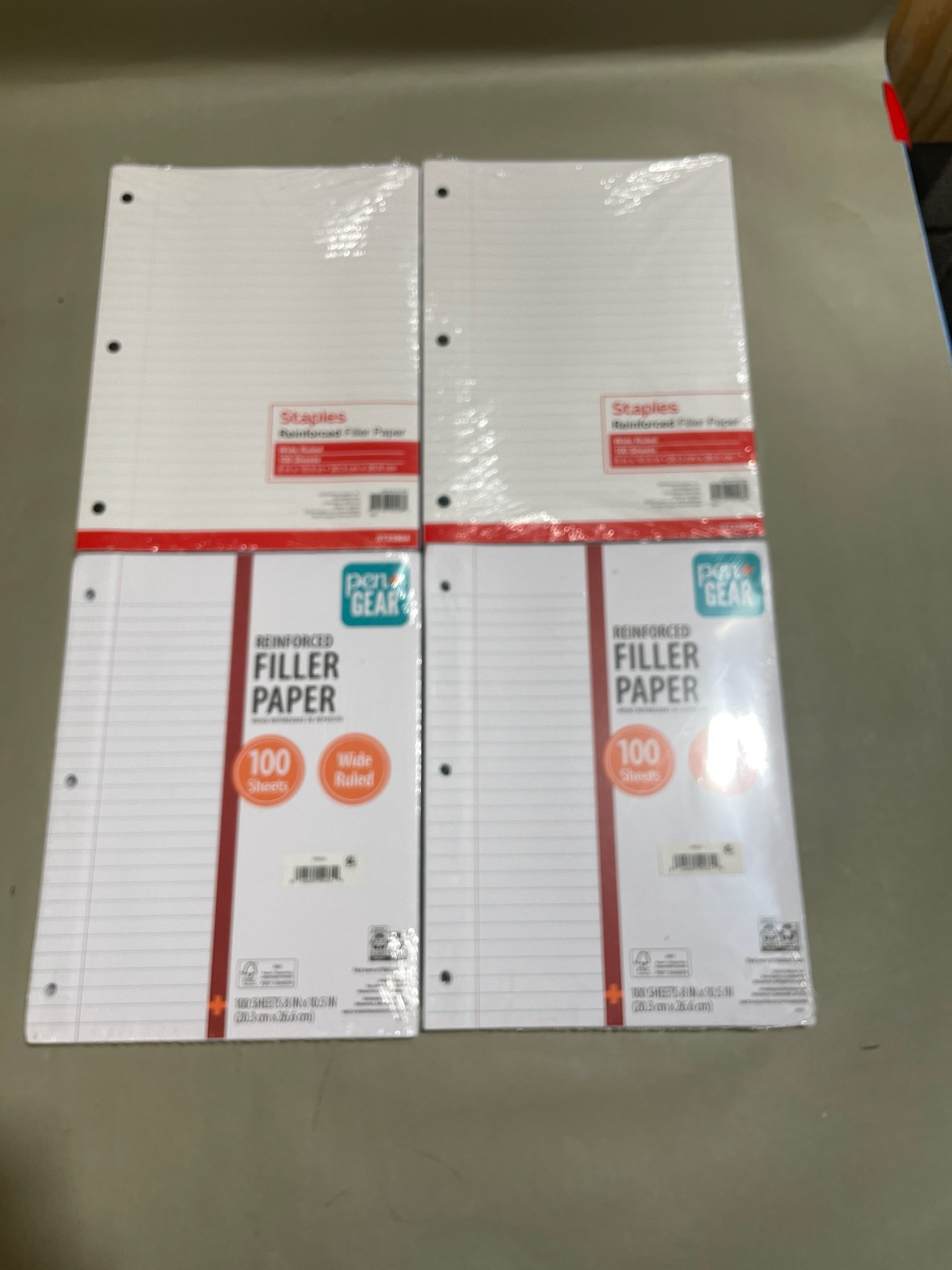 Staples White Filler Paper Size 100 Sheets