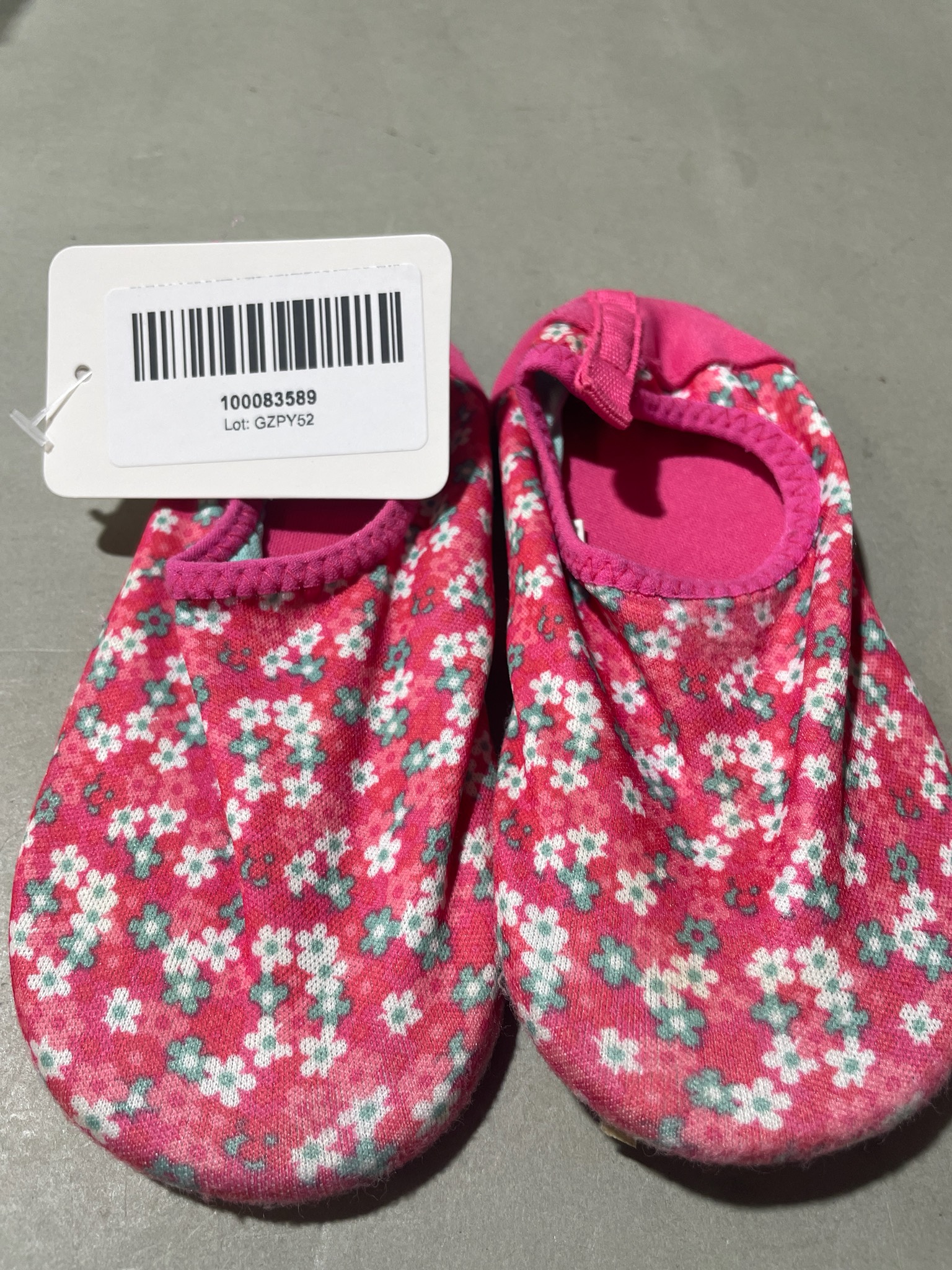 Pink Floral Slip-On Slippers