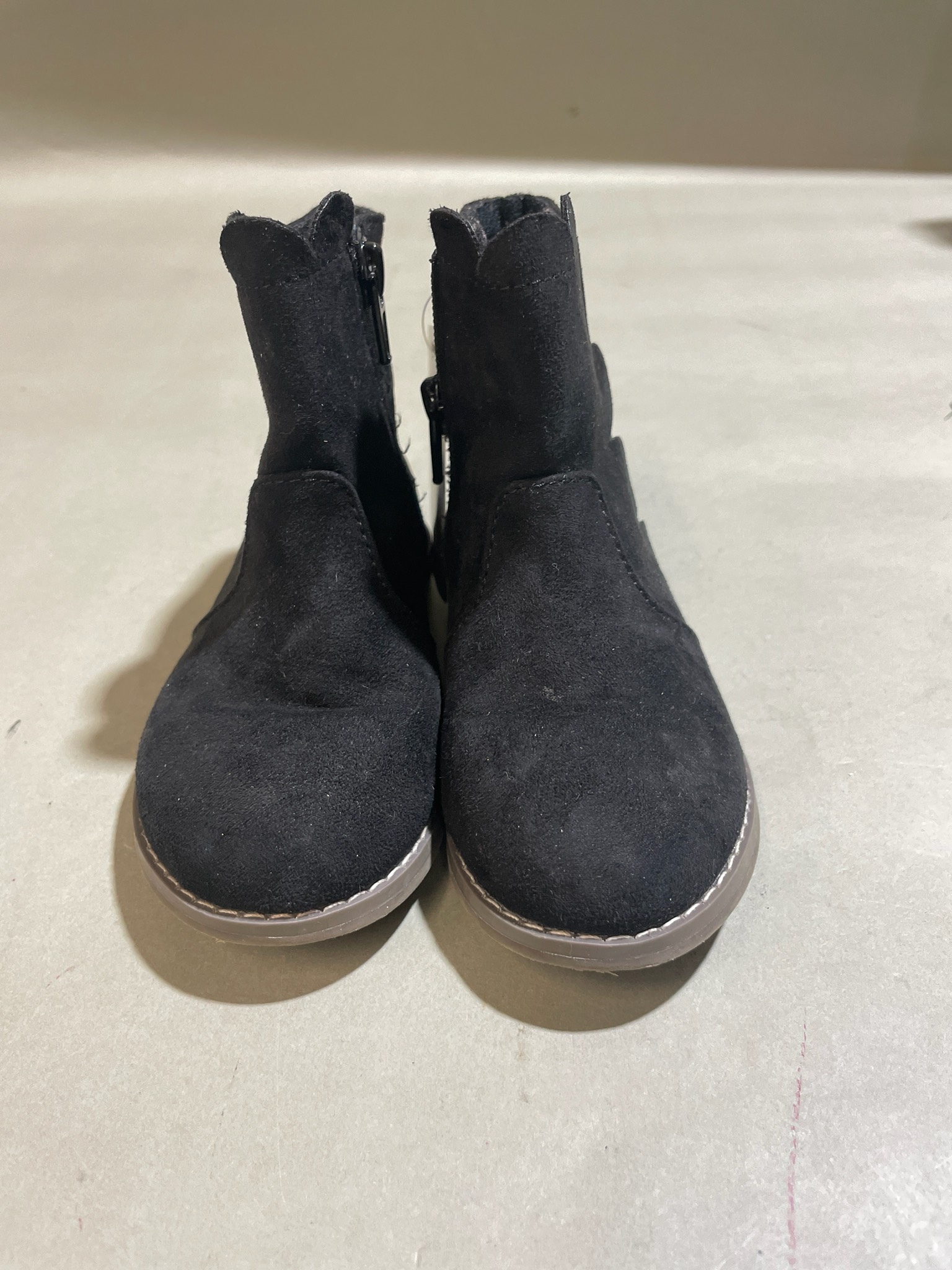 Black Faux Suede Ankle Boots Size Size 8