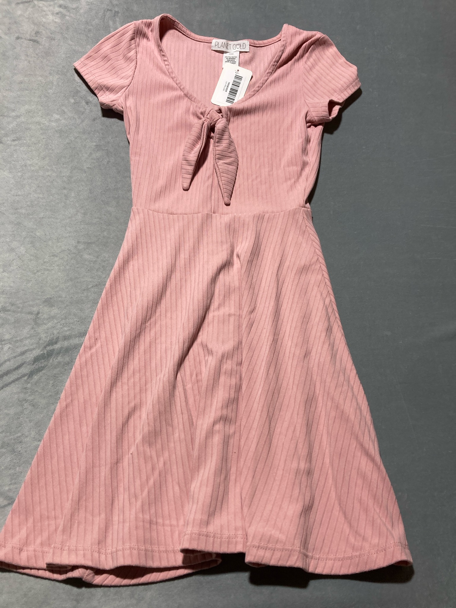 Planet Gold Dusty Pink Ribbed Knit Dress Size XXS