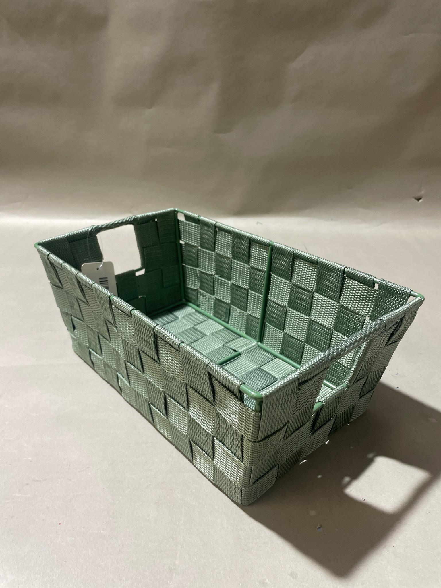 Sage Green Woven Storage Basket