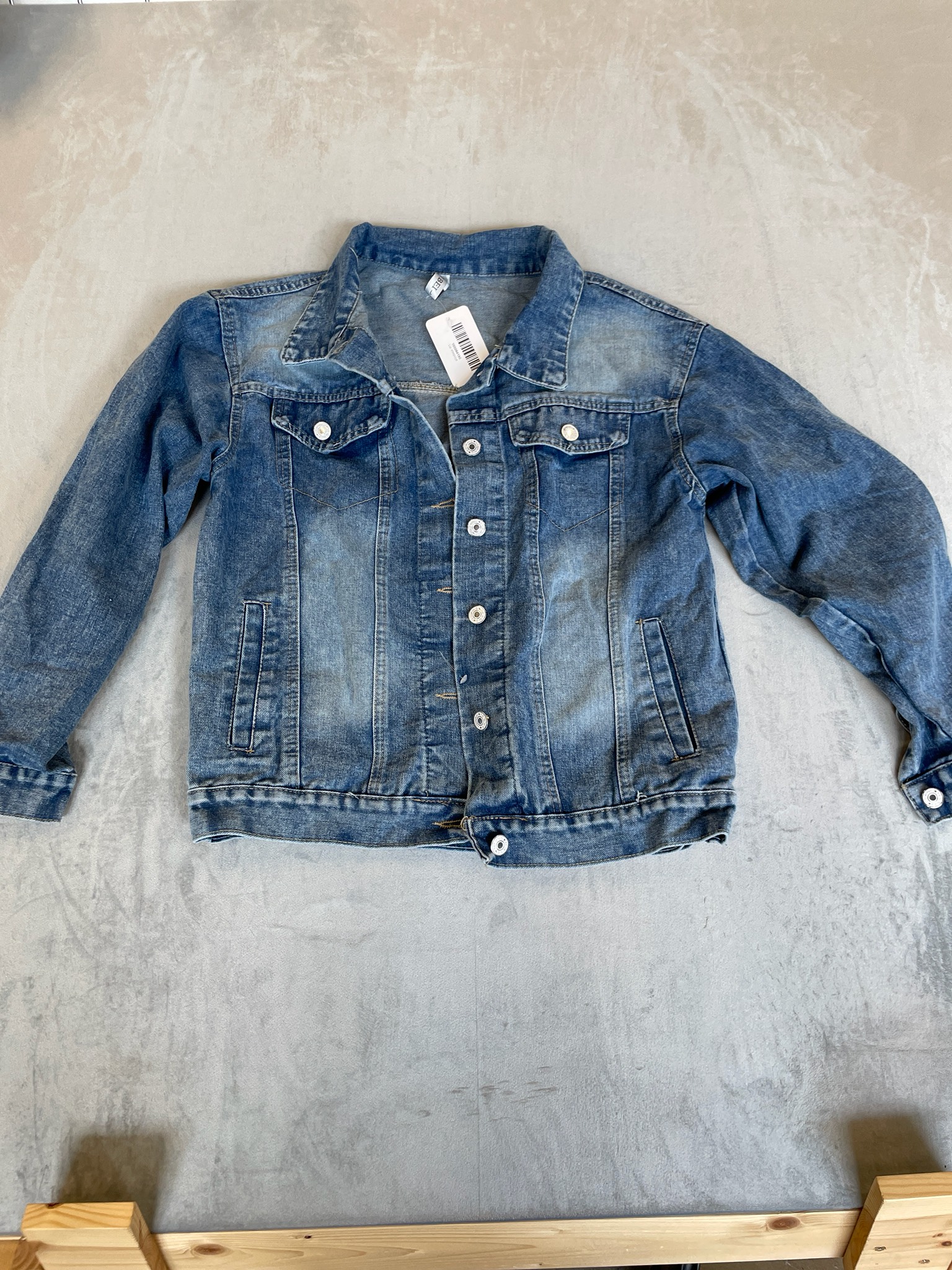 BEL Medium Blue Denim Jacket Size Large