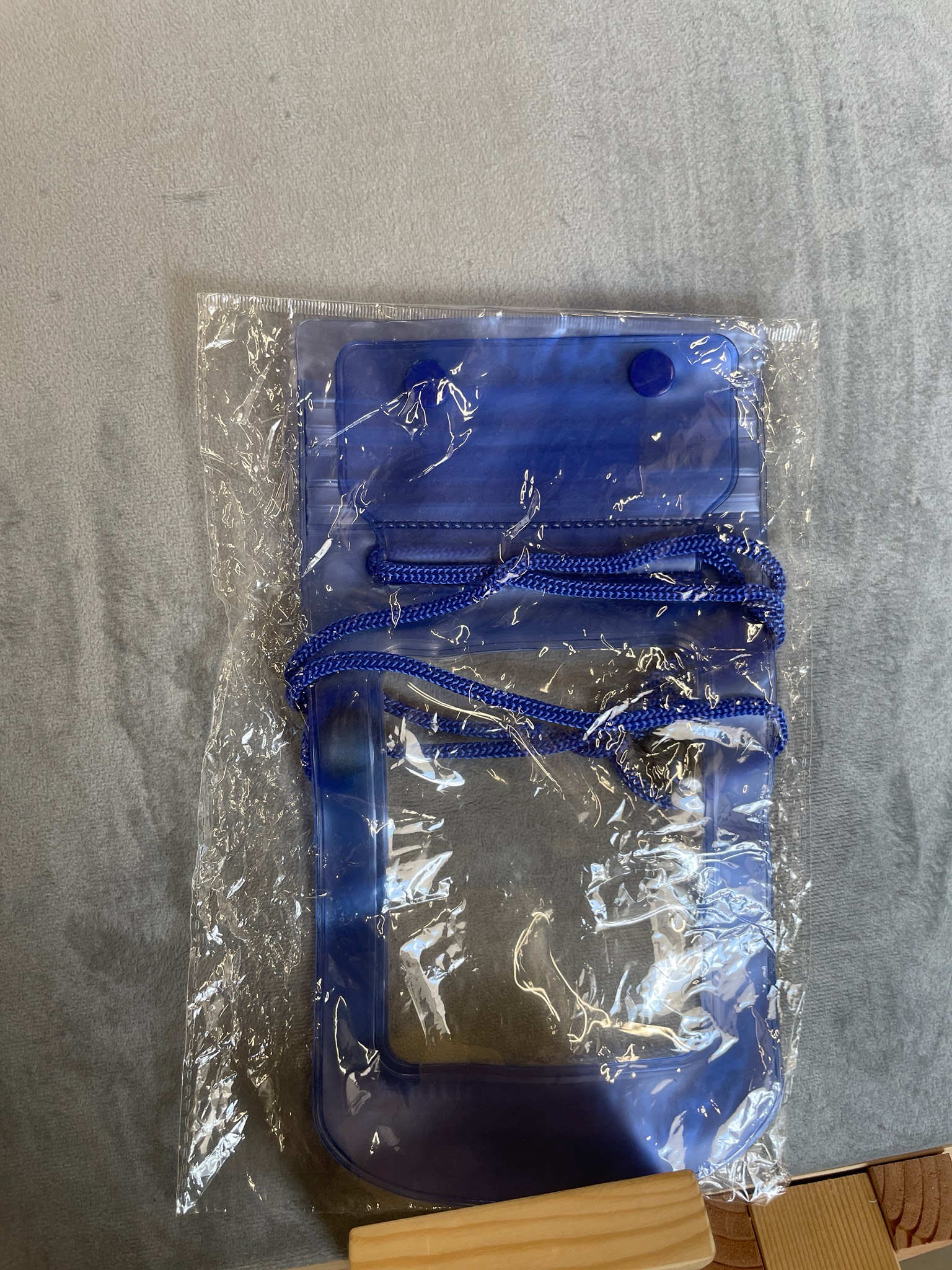 Blue Clear Crossbody Phone Pouch