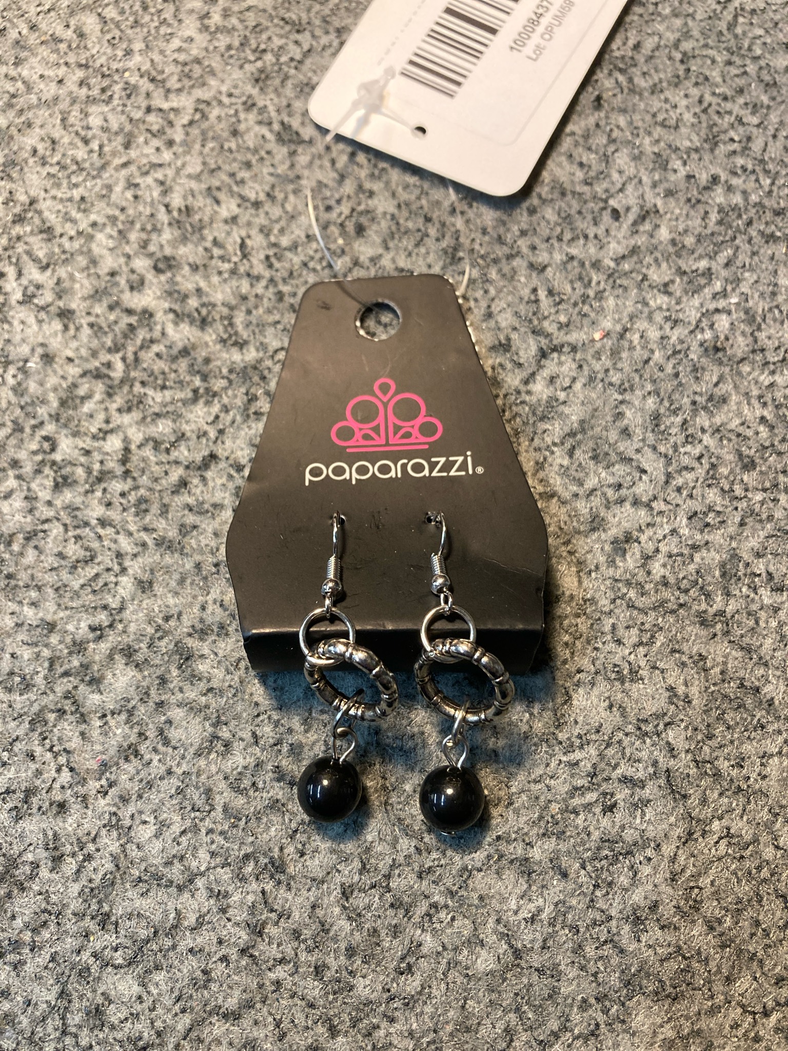 Paparazzi Black Bead Drop Earrings