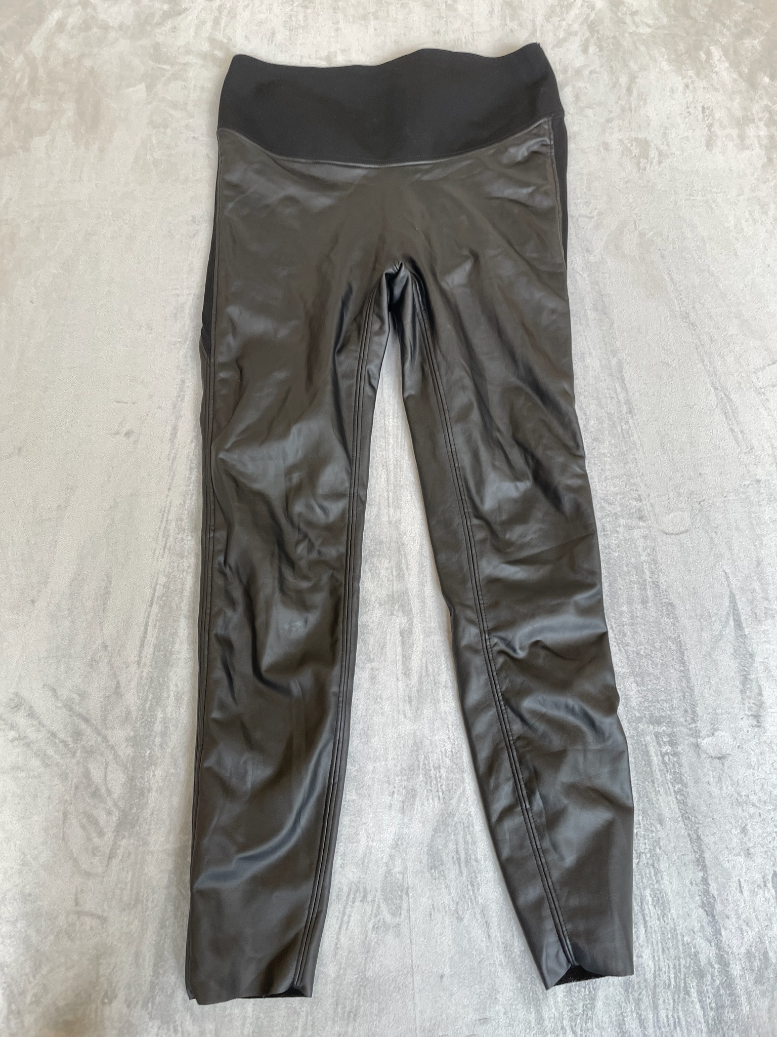 Black Faux Leather Leggings Size L