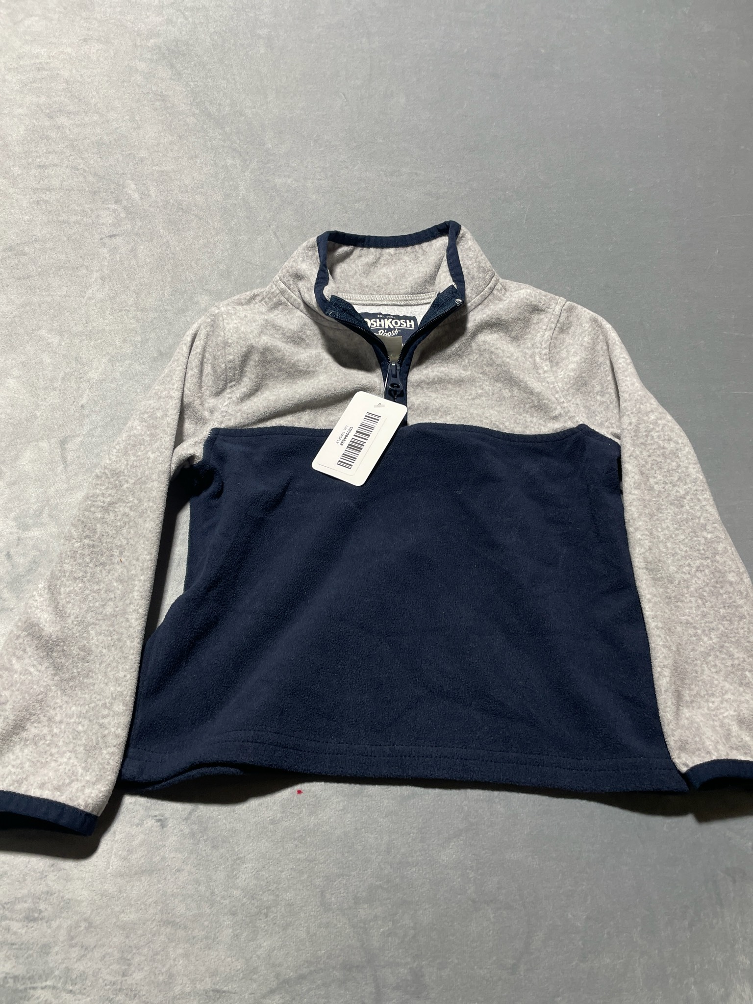OshKosh B'gosh Navy Colorblock Polyester Fleece Pullover Size 5T