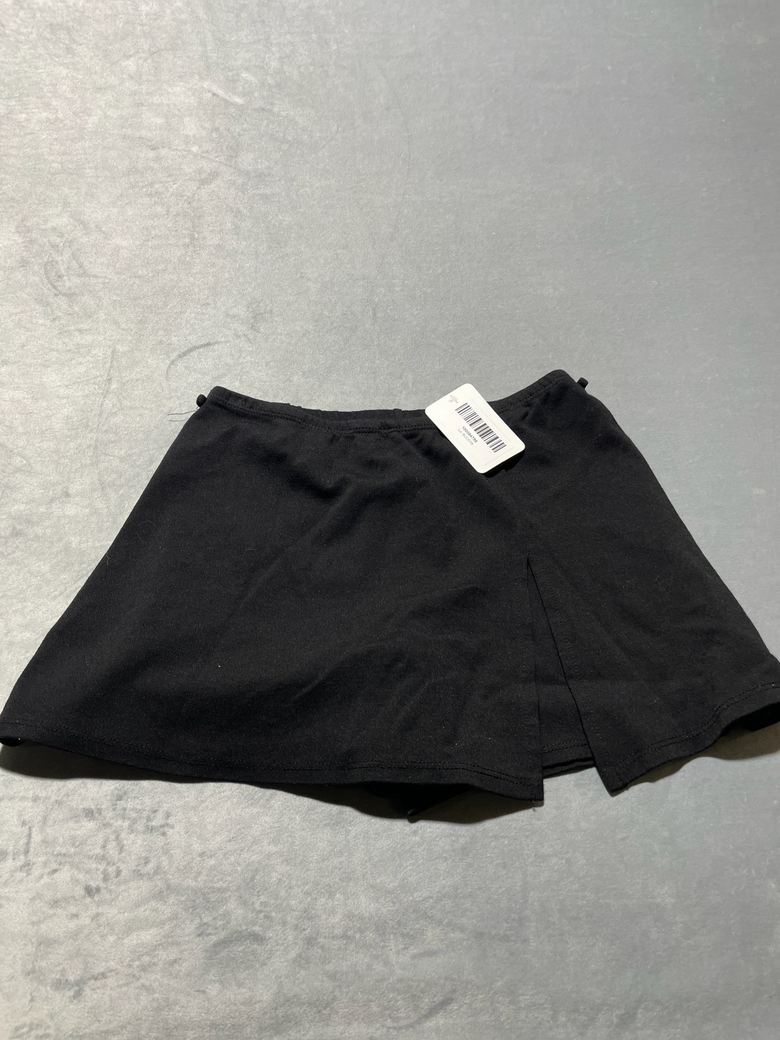 Black Stretch Knit Skort
