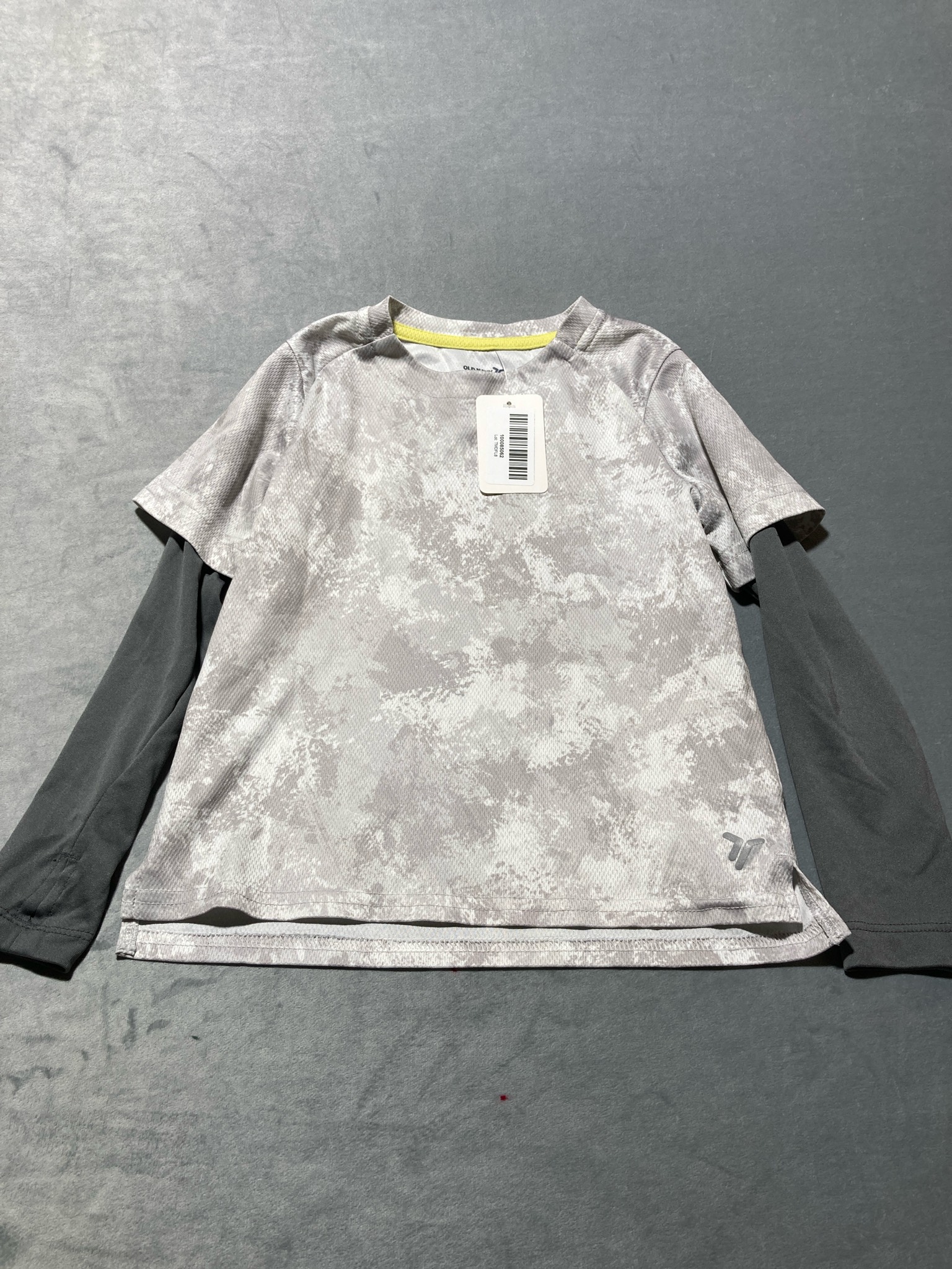 Old Navy Light Grey Mottled Polyester Long-Sleeve Active Top Size XS (5)