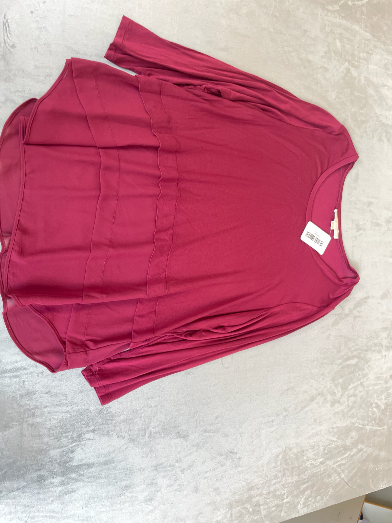 Michael Michael Kors Berry Knit Long Sleeve Top Size XL