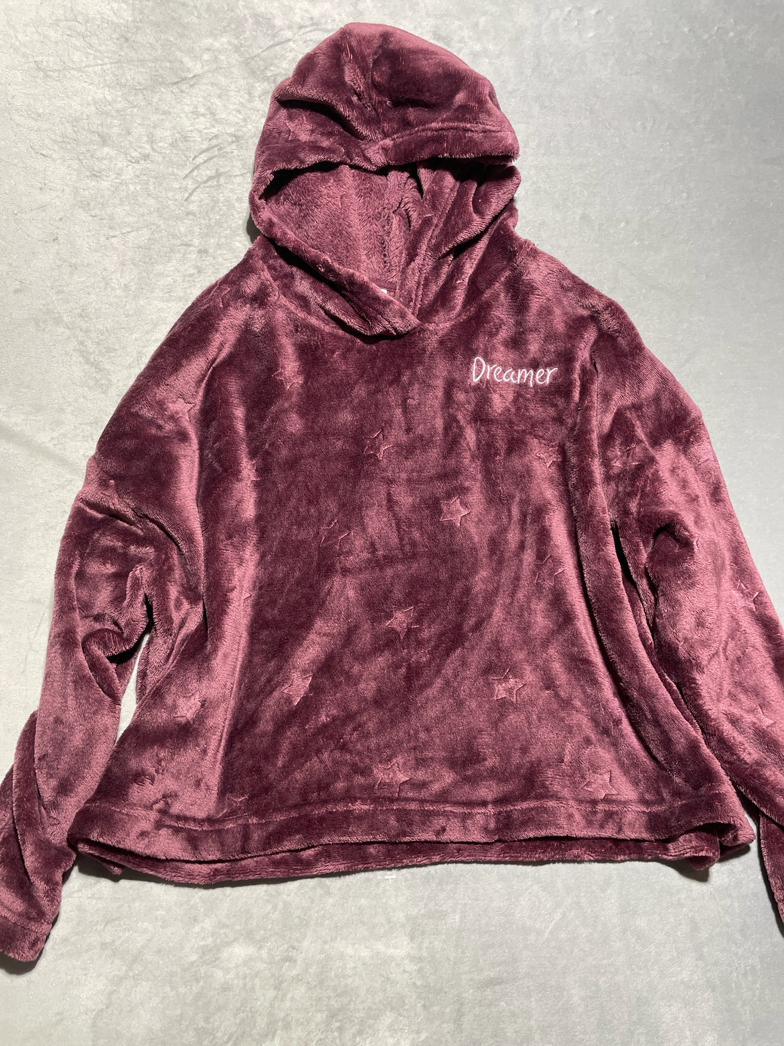 JOYFURN Plum Polyester Hooded Pullover Size XL (16-18)