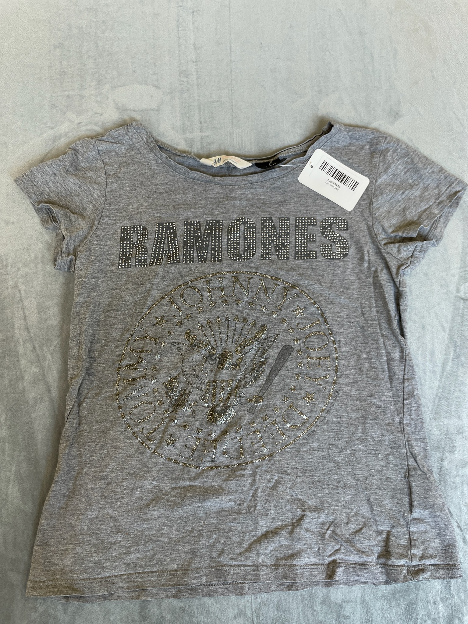 H&M Heather Grey Jersey T-Shirt Size US 12-14Y