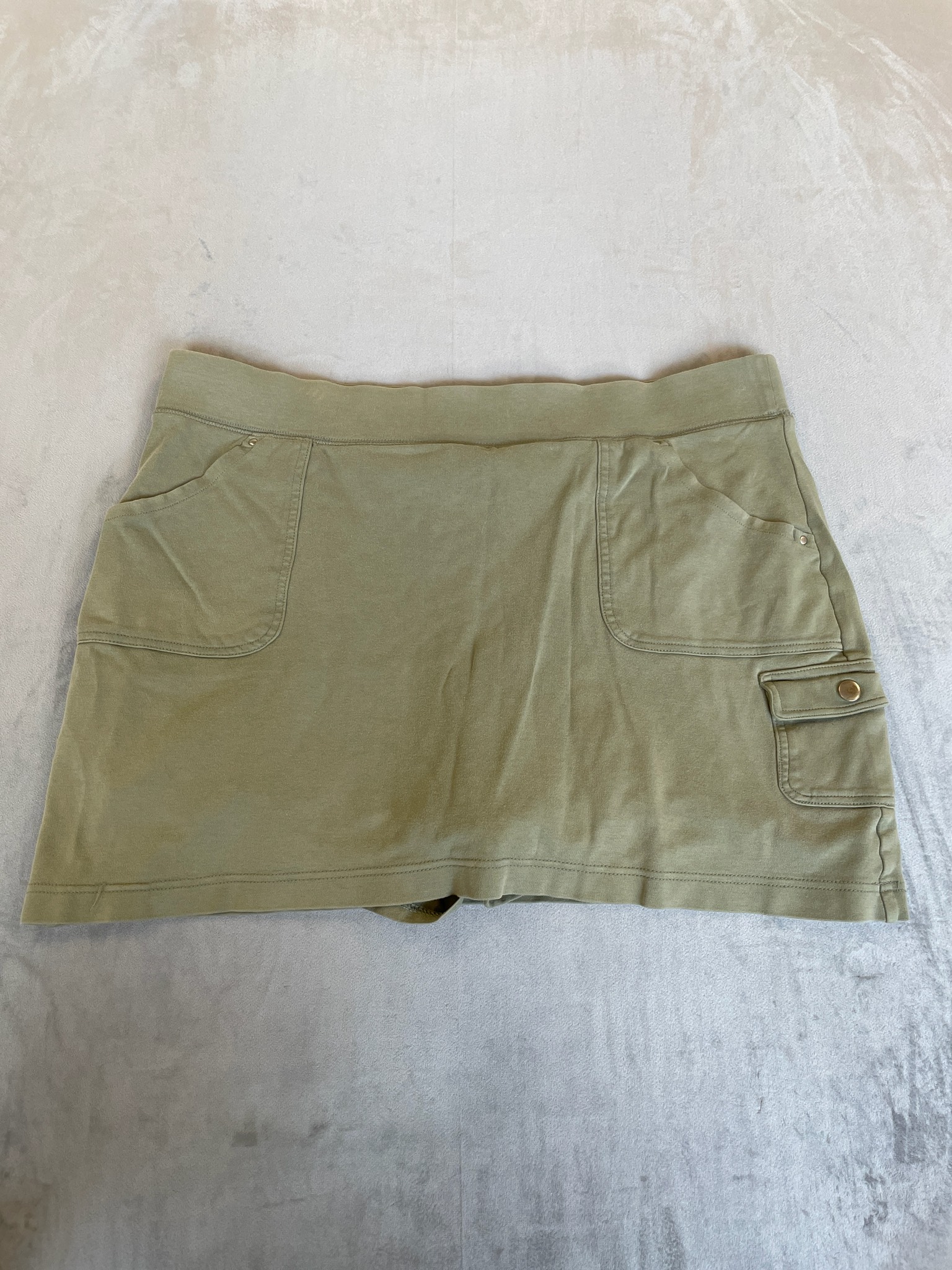 Croft & Barrow Olive Green Knit Skirt Size L