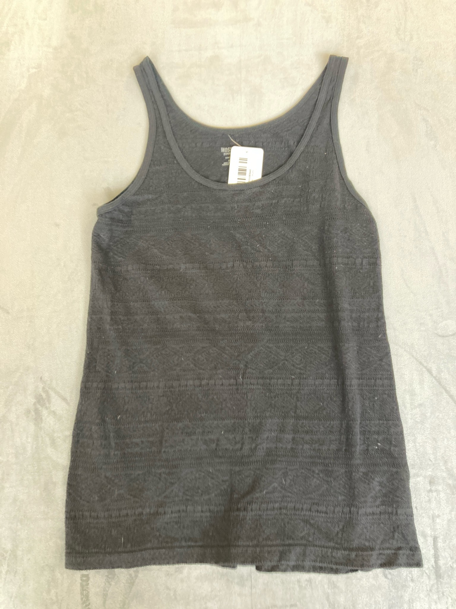 Mossimo Supply Co. Black Textured Knit Tank Top Size XL