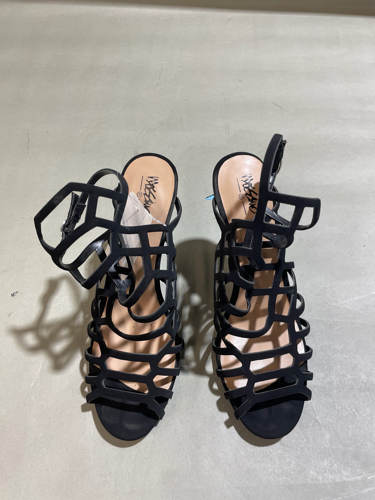 Mossimo Black Caged Stiletto Sandals