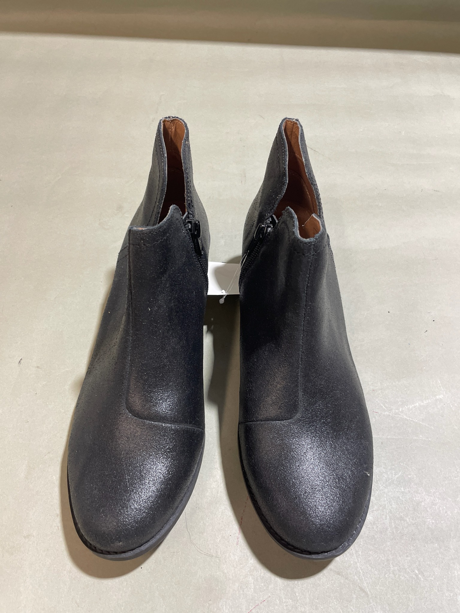Black Suede-Like Ankle Boots