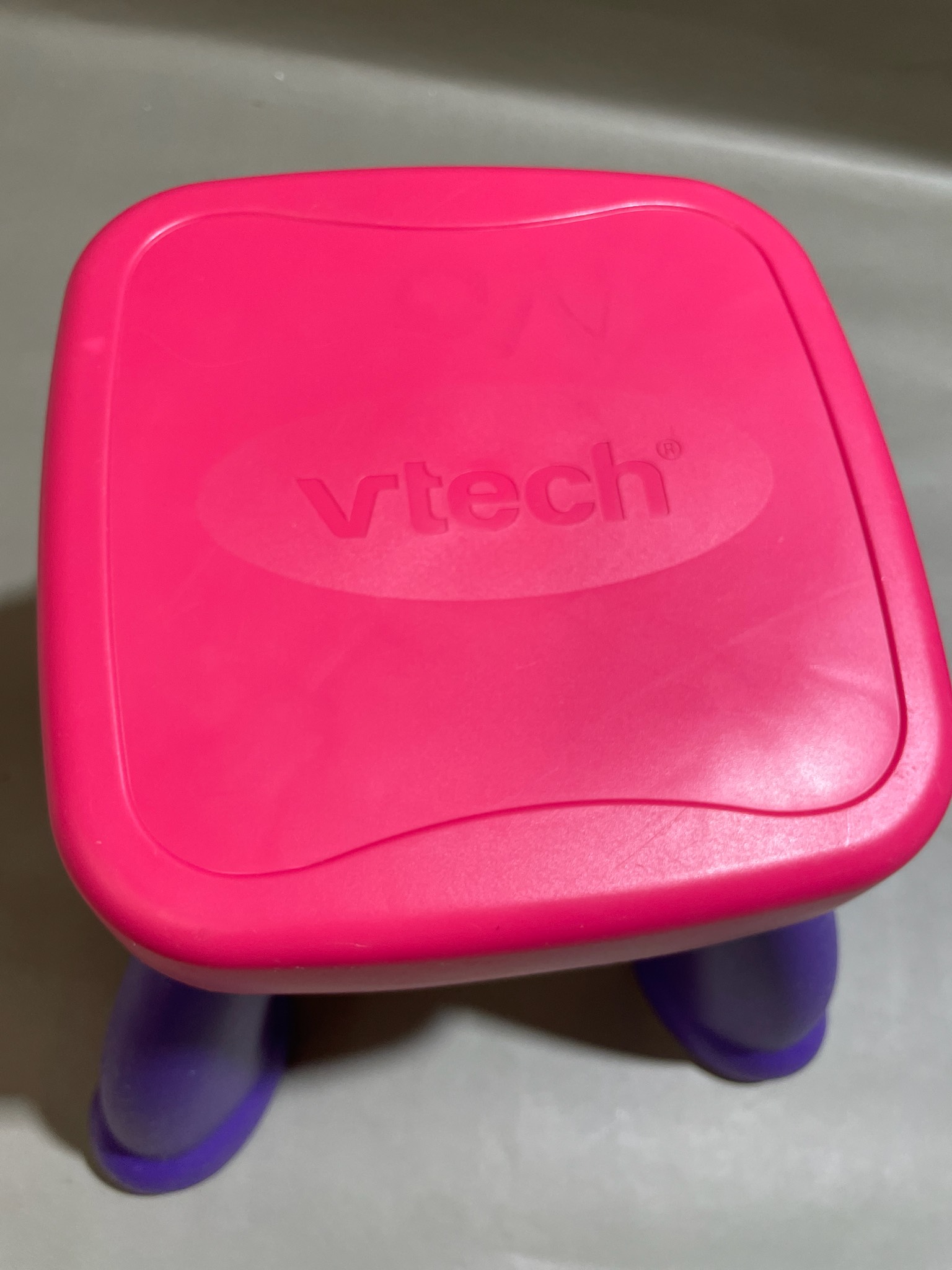 VTech Pink and Purple Molded Plastic Toddler Stool