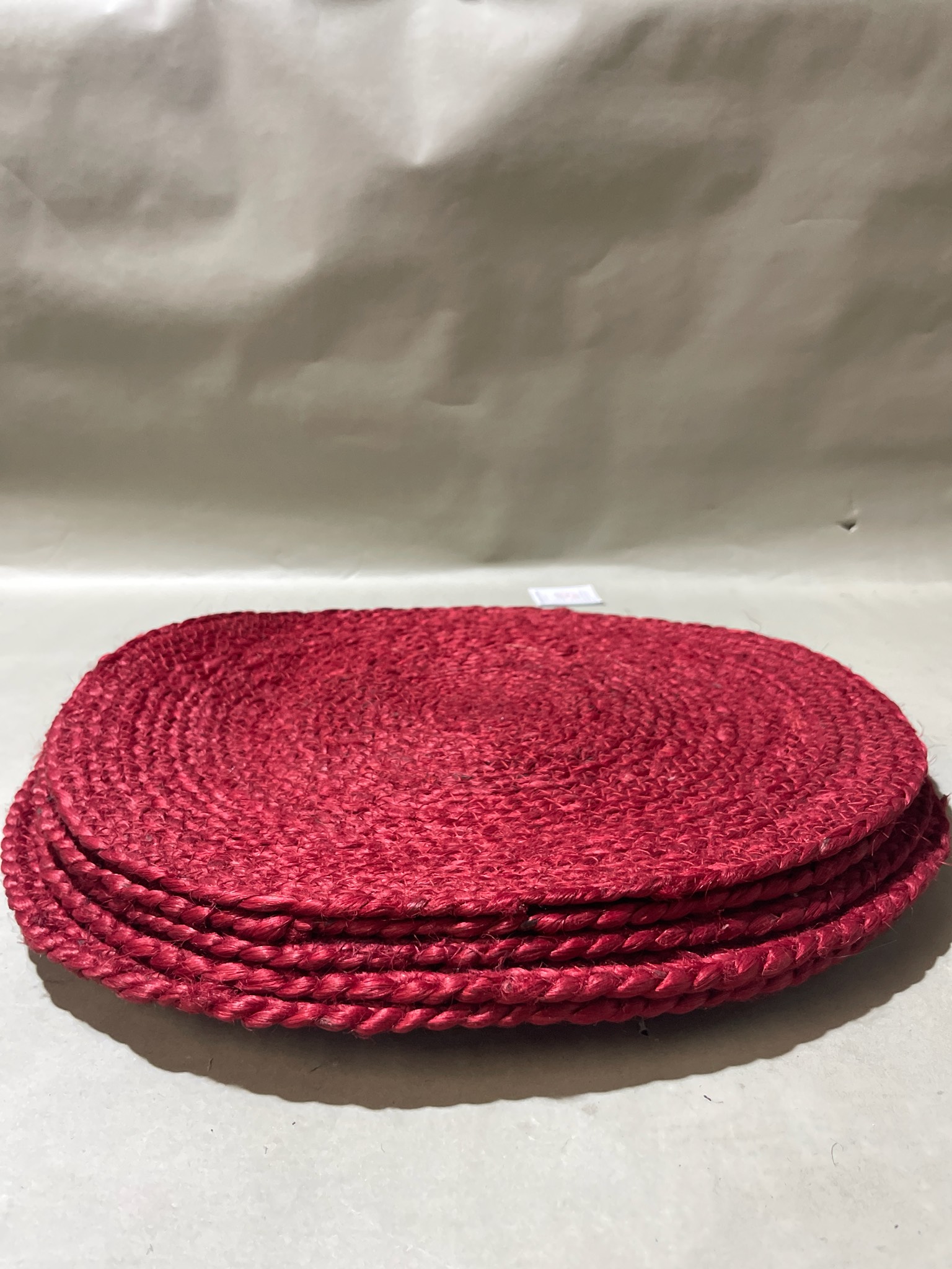 Red Braided Round Placemats