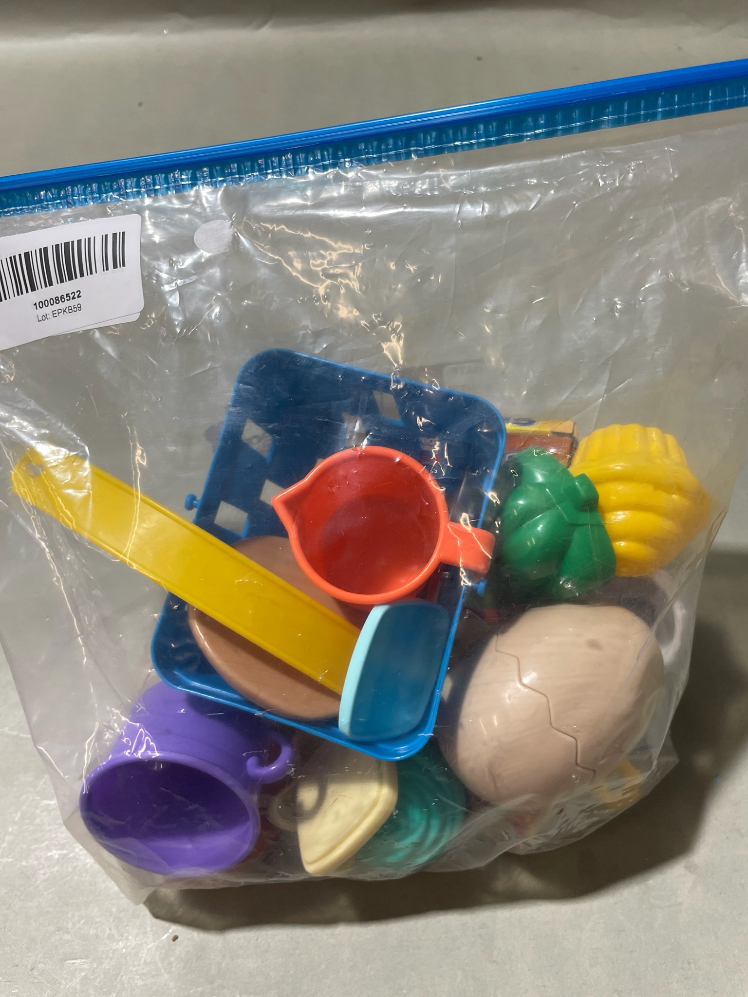Great Value Multicolor Plastic Play Food Set