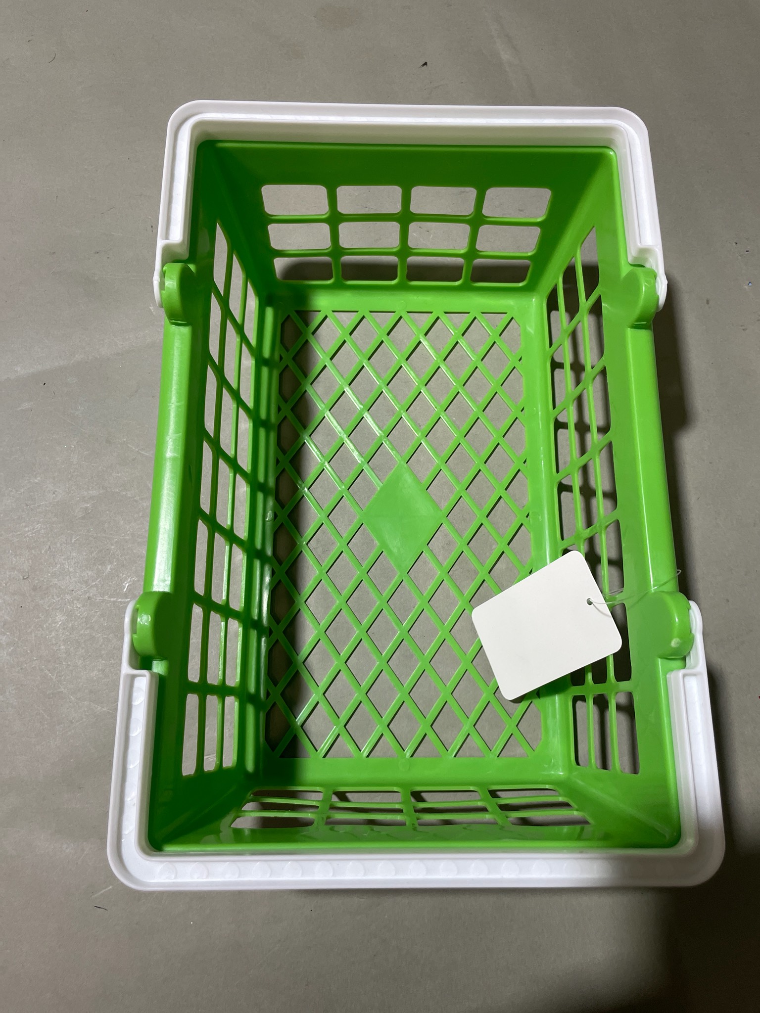 Lime Green Vented Plastic Storage Basket