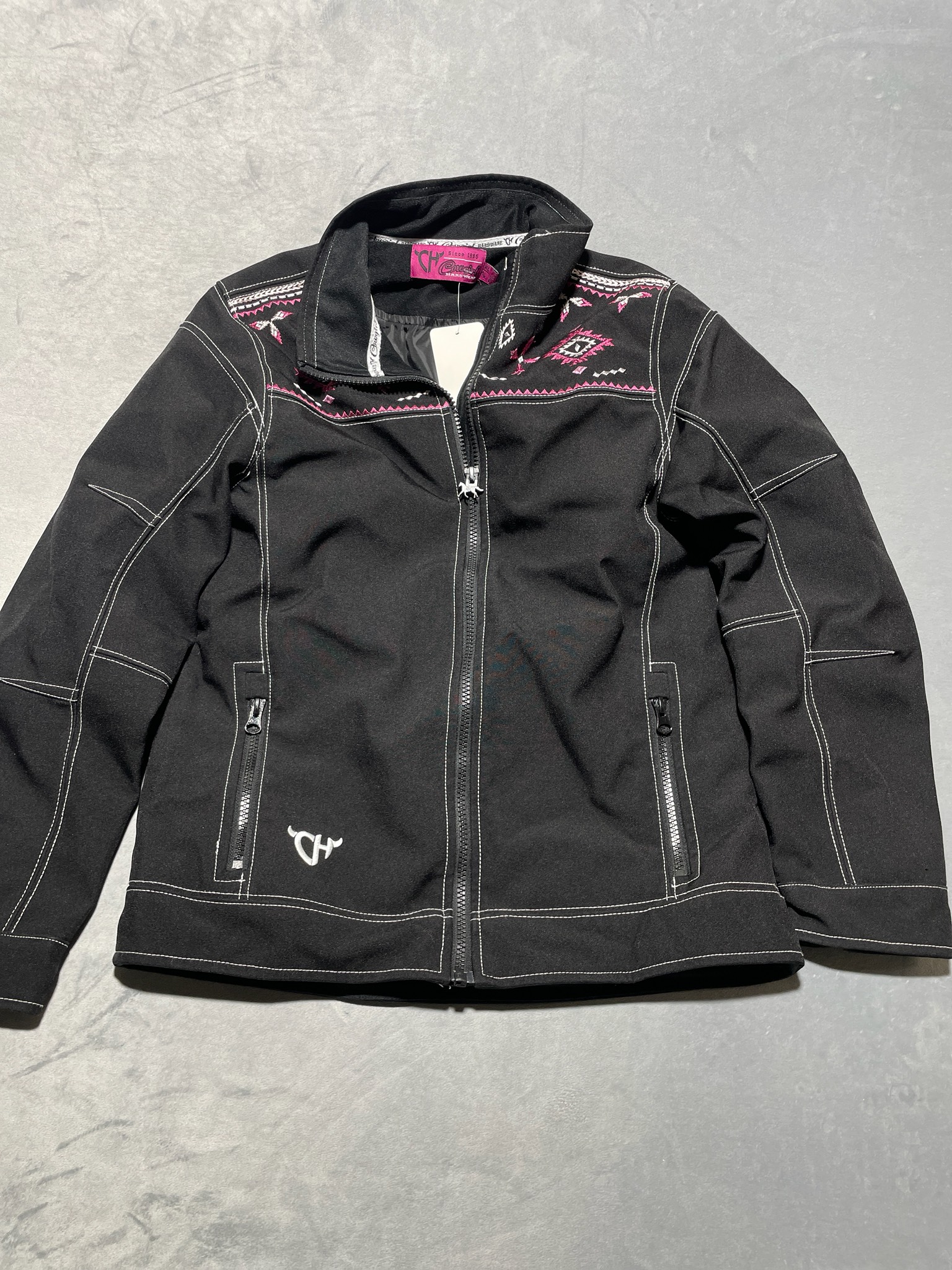 Cowgirl Hardware Black Embroidered Polyester Jacket Size XL