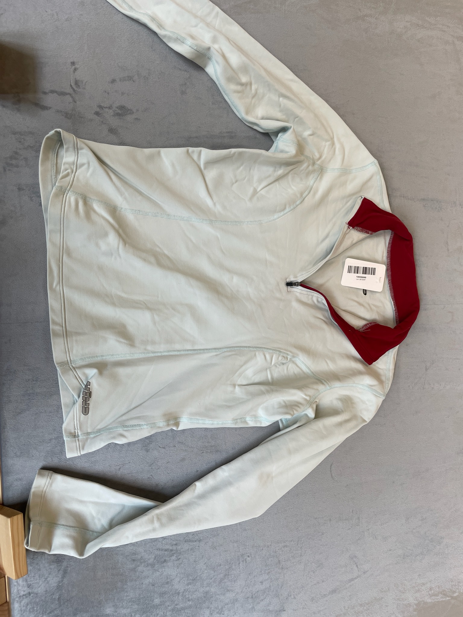 CHIND Light Mint Performance Quarter-Zip Pullover Size M