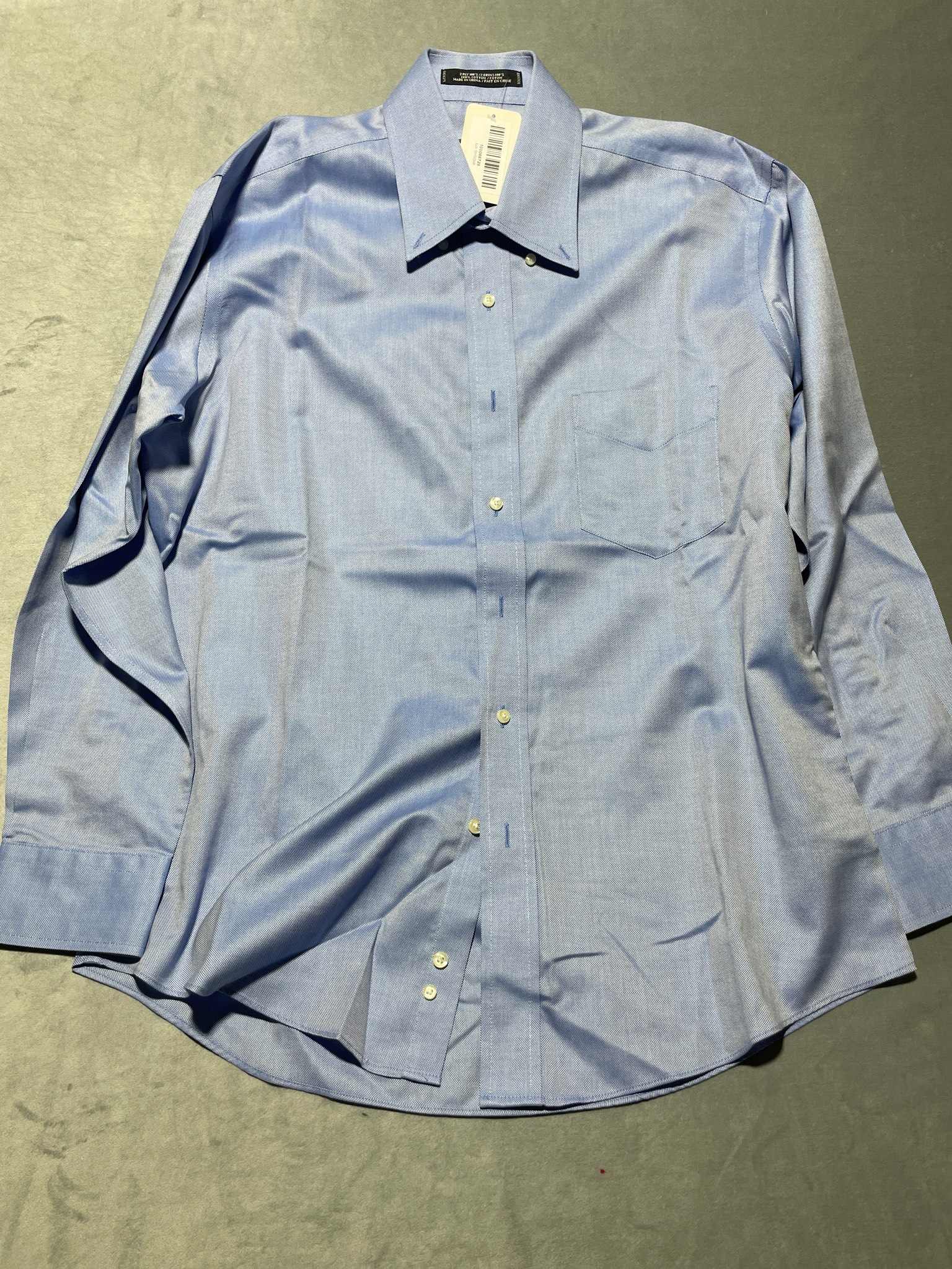 Forsyth of Canada Light Blue Cotton Long-Sleeve Dress Shirt