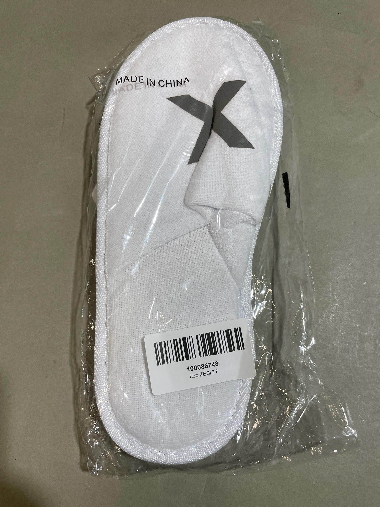 White Terry Cloth Slipper