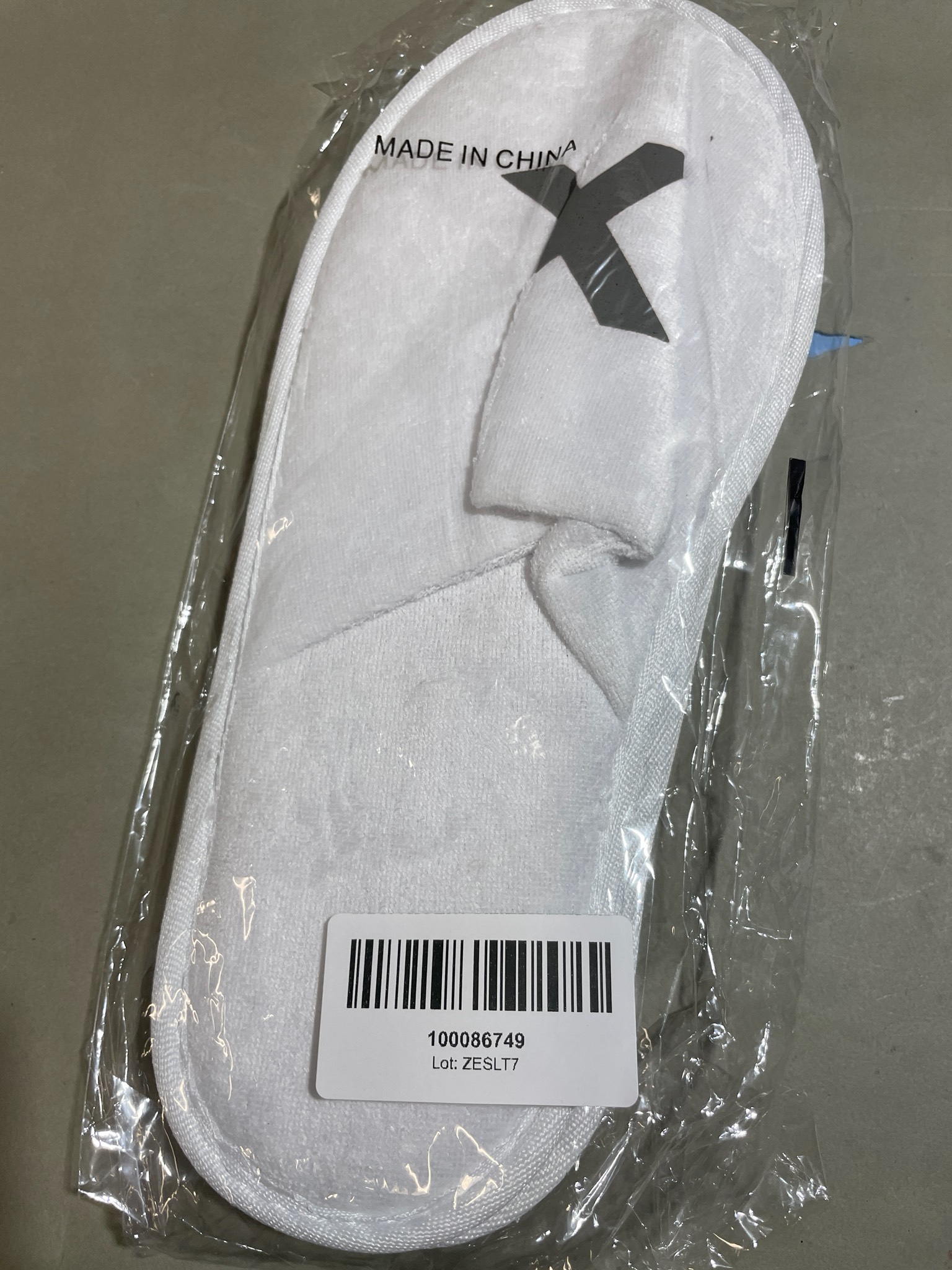 White Terry Cloth Slippers