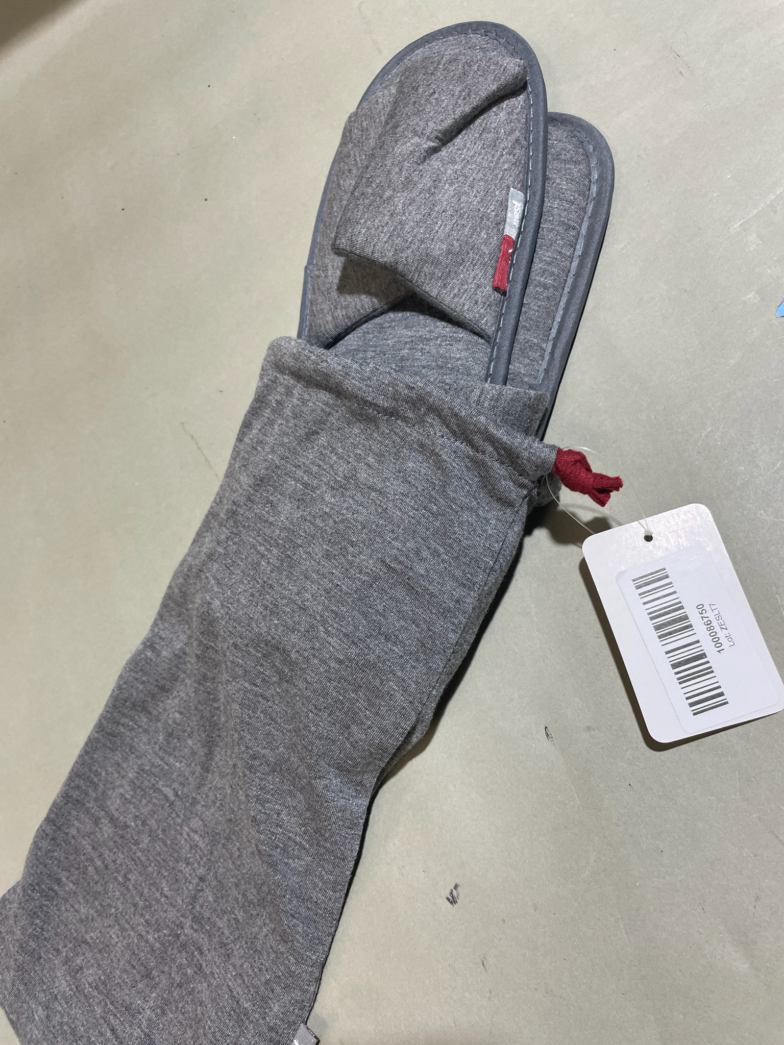 Heather Gray Padded Mule Slipper