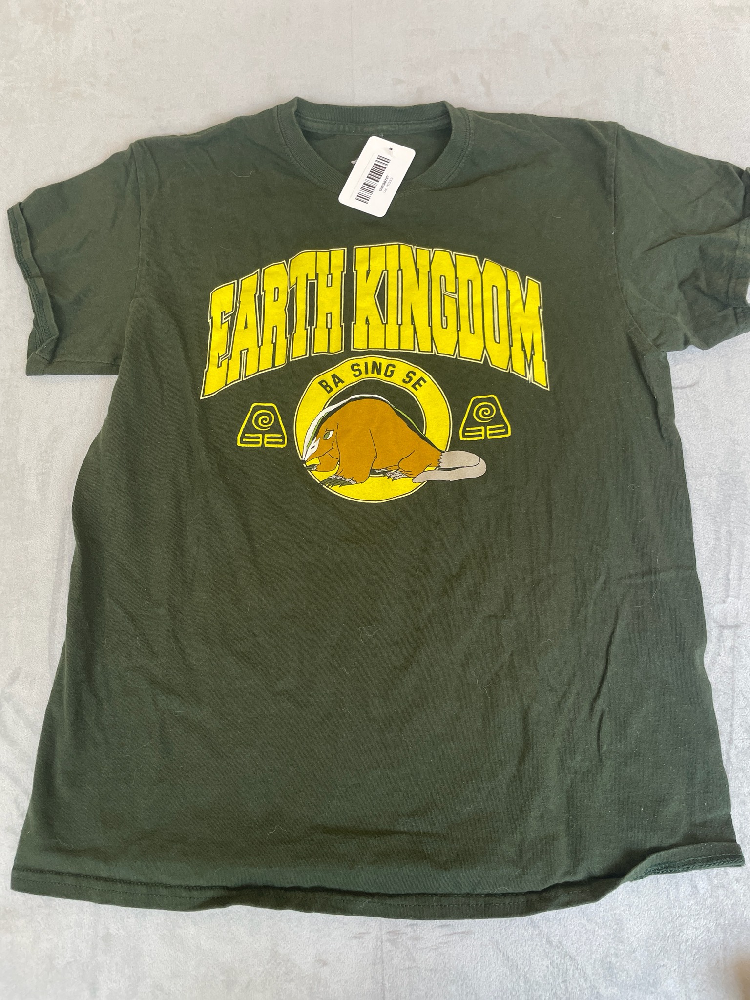 Nickelodeon Dark Green Cotton T-Shirt Size Medium