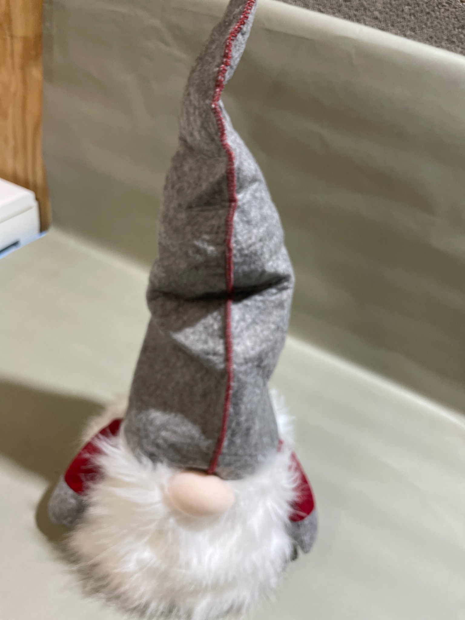 Grey Felt Tabletop Gnome
