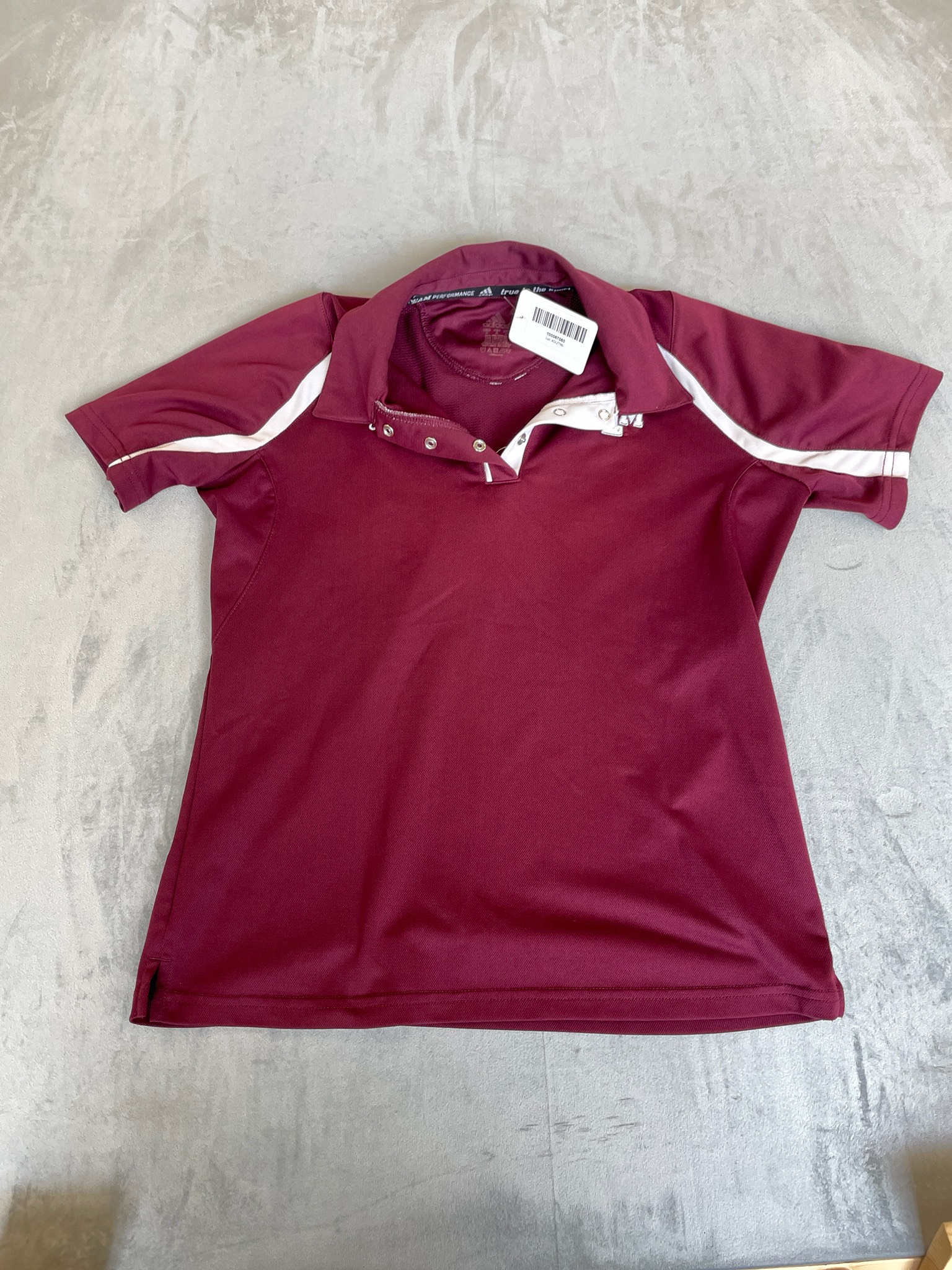 adidas Maroon Performance Knit Polo