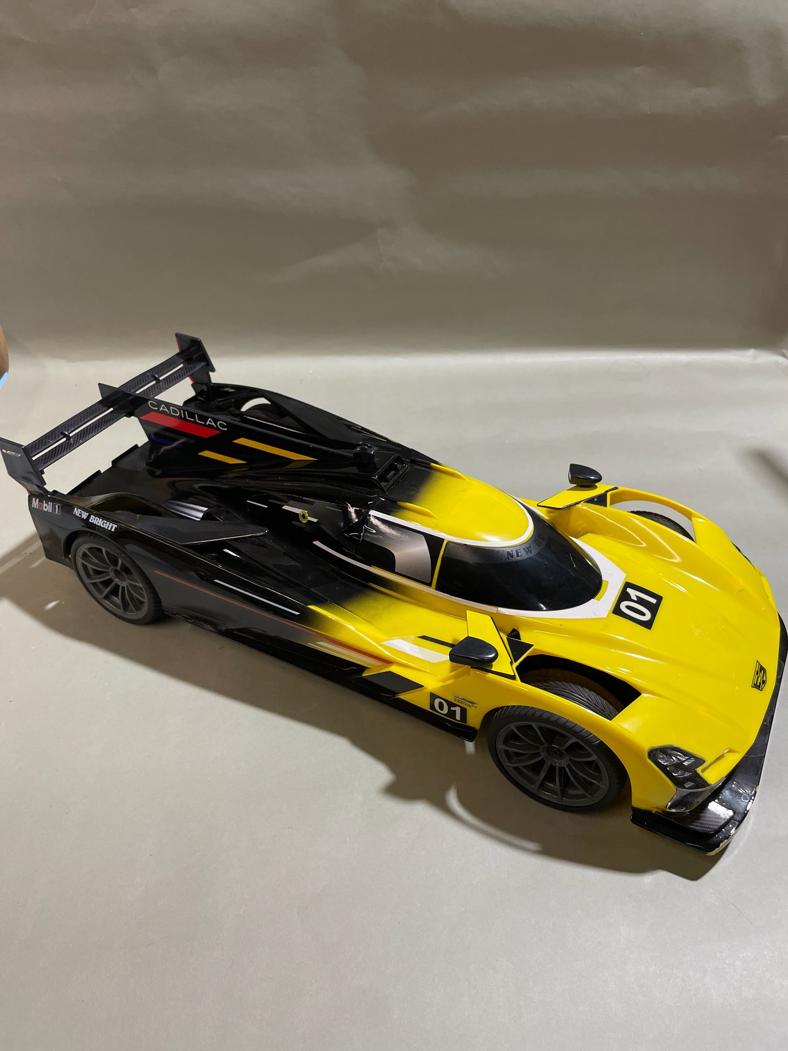 New Bright Yellow and Black Prototype Race Car