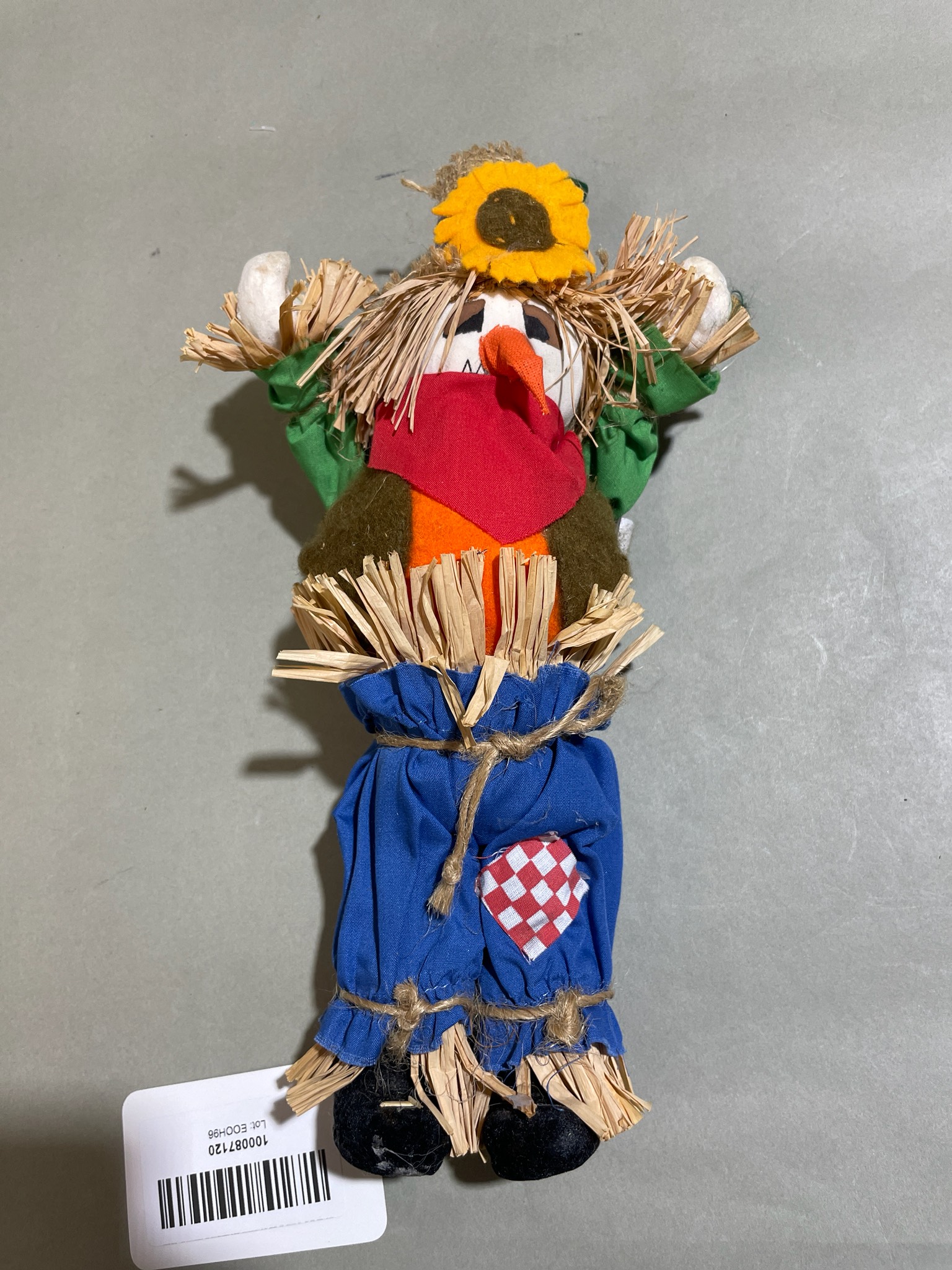 Blue and Green Scarecrow Decoration