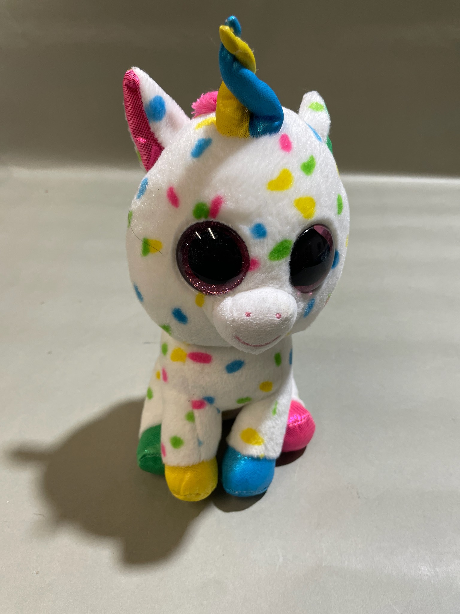 White Multicolor Plush Unicorn