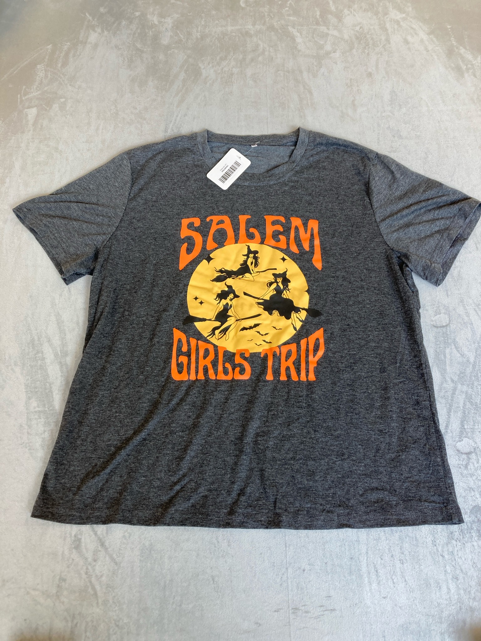 Dark Heather Gray Polyester-Cotton-Spandex T-Shirt Size XL