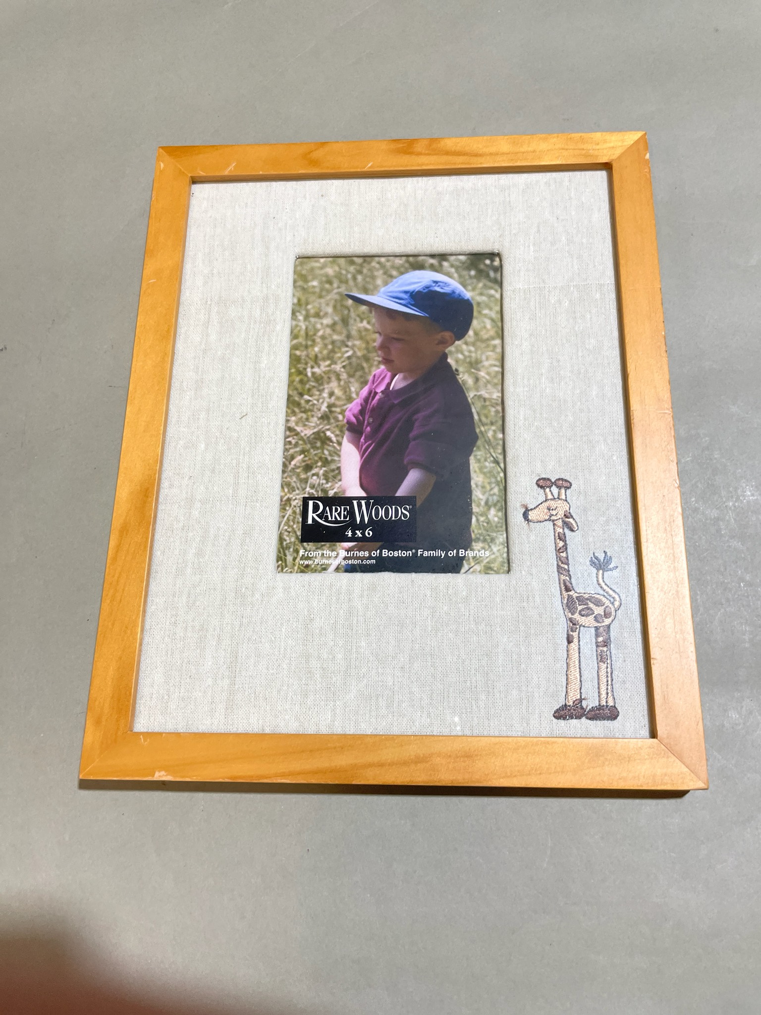 Burnes of Boston Light Honey Wood Matted Photo Frame Size 4x6