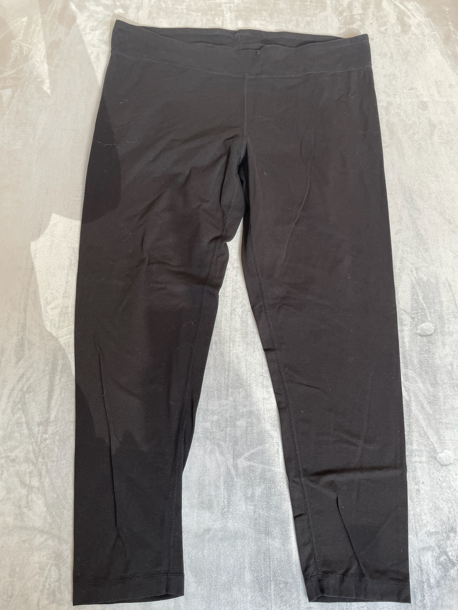 Danskin Now Black Cotton-Blend Cropped Leggings Size XL (16-18)