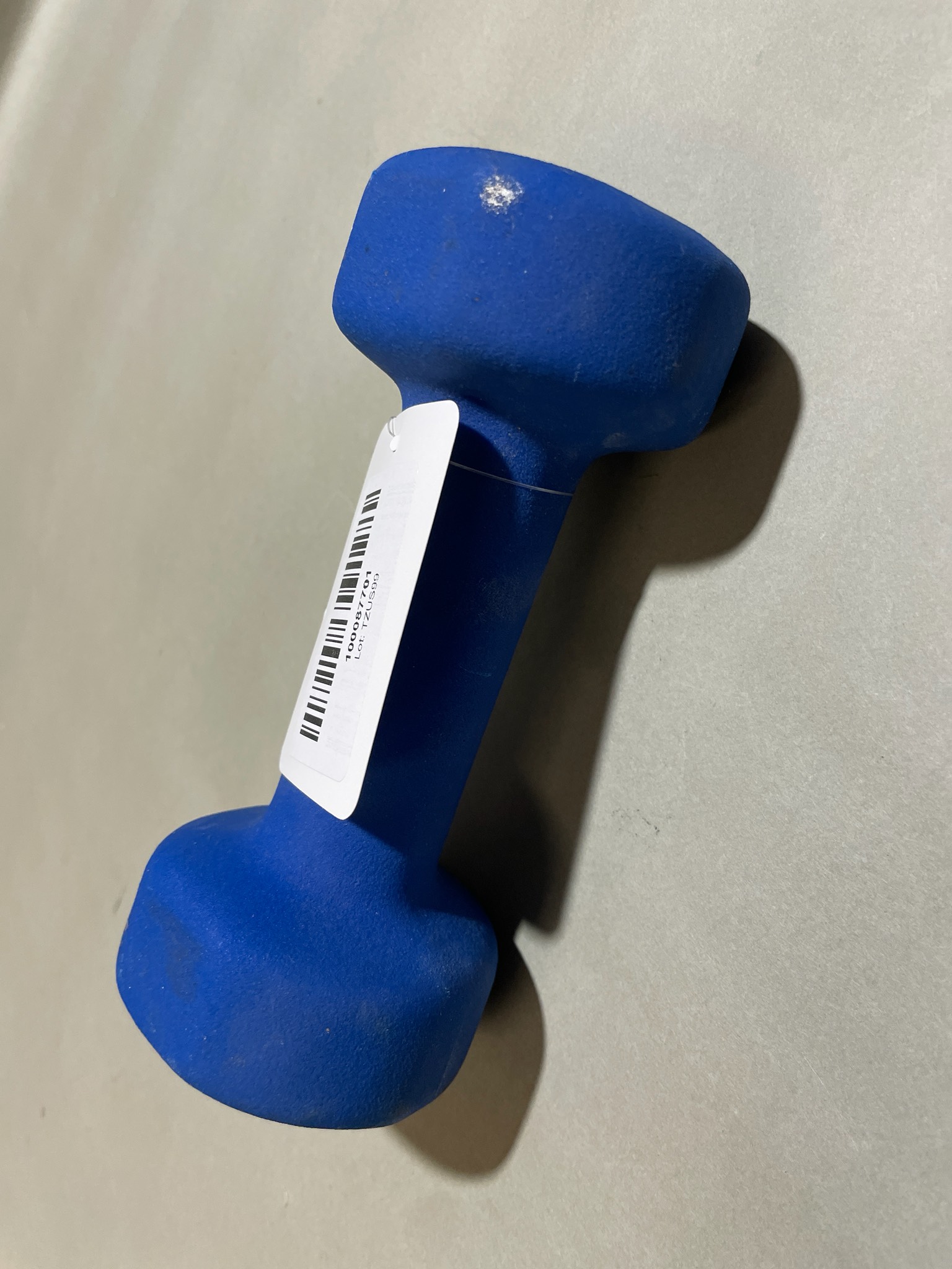 Blue Neoprene-Coated Dumbbell
