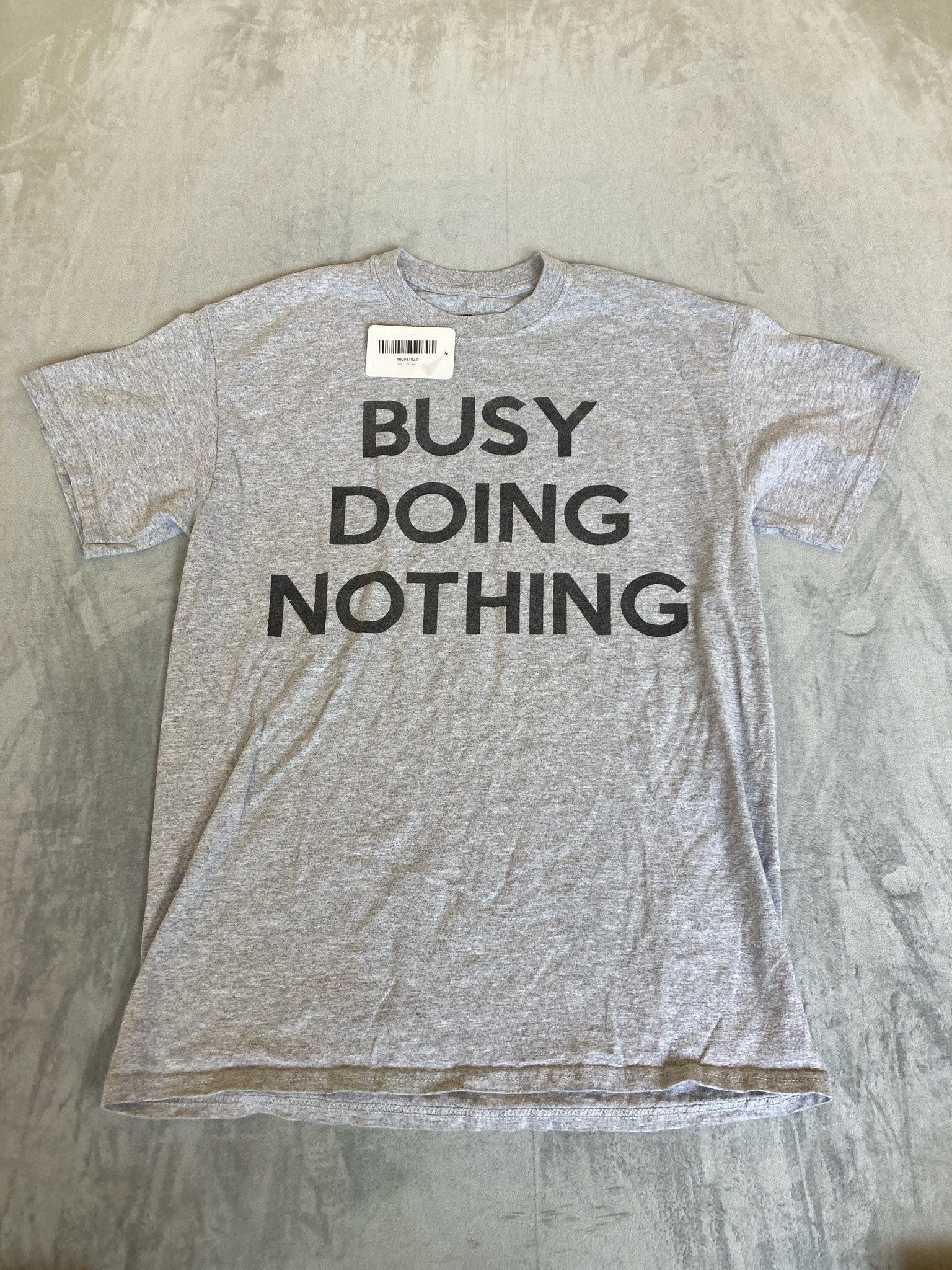 Heather Gray Cotton Blend T-Shirt Size Medium
