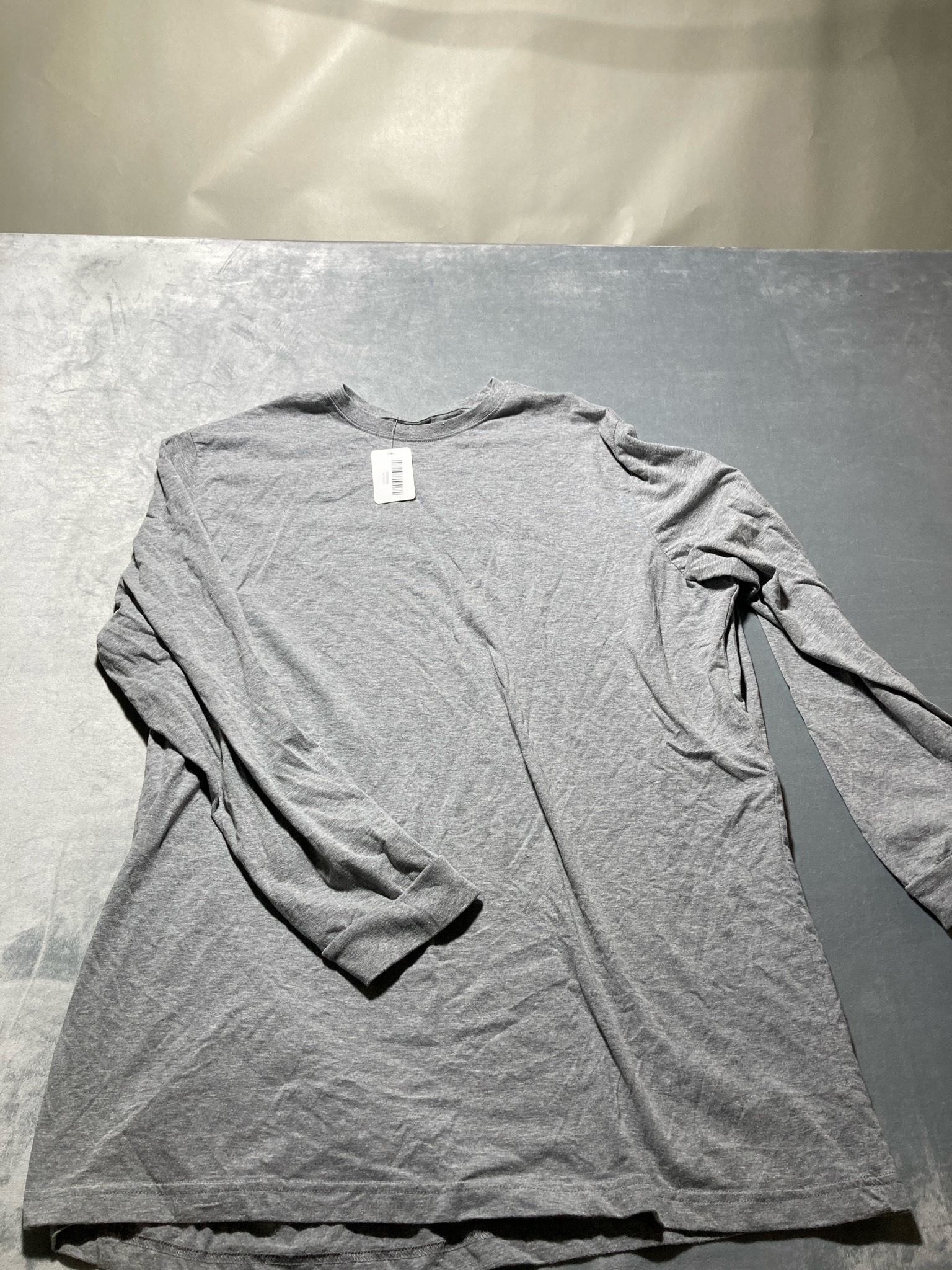 Xersion Heather Gray Cotton-Polyester Long Sleeve T-Shirt Size 3XL